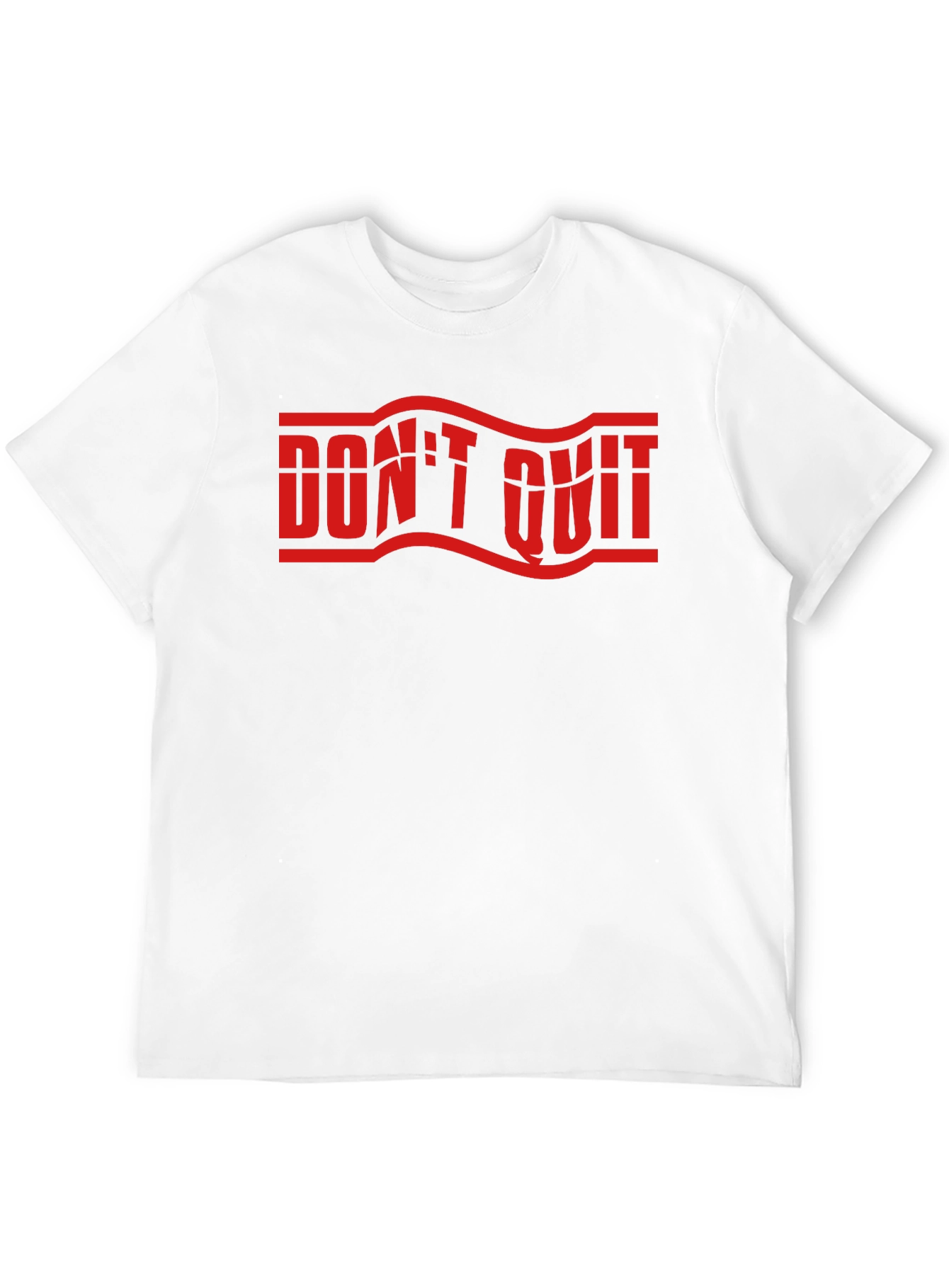 Dont Quit Graphic Print Crew Neck T-Shirt