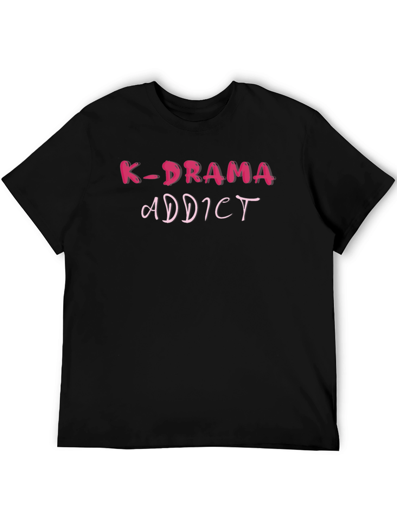K-Drama Addict Black T-Shirt