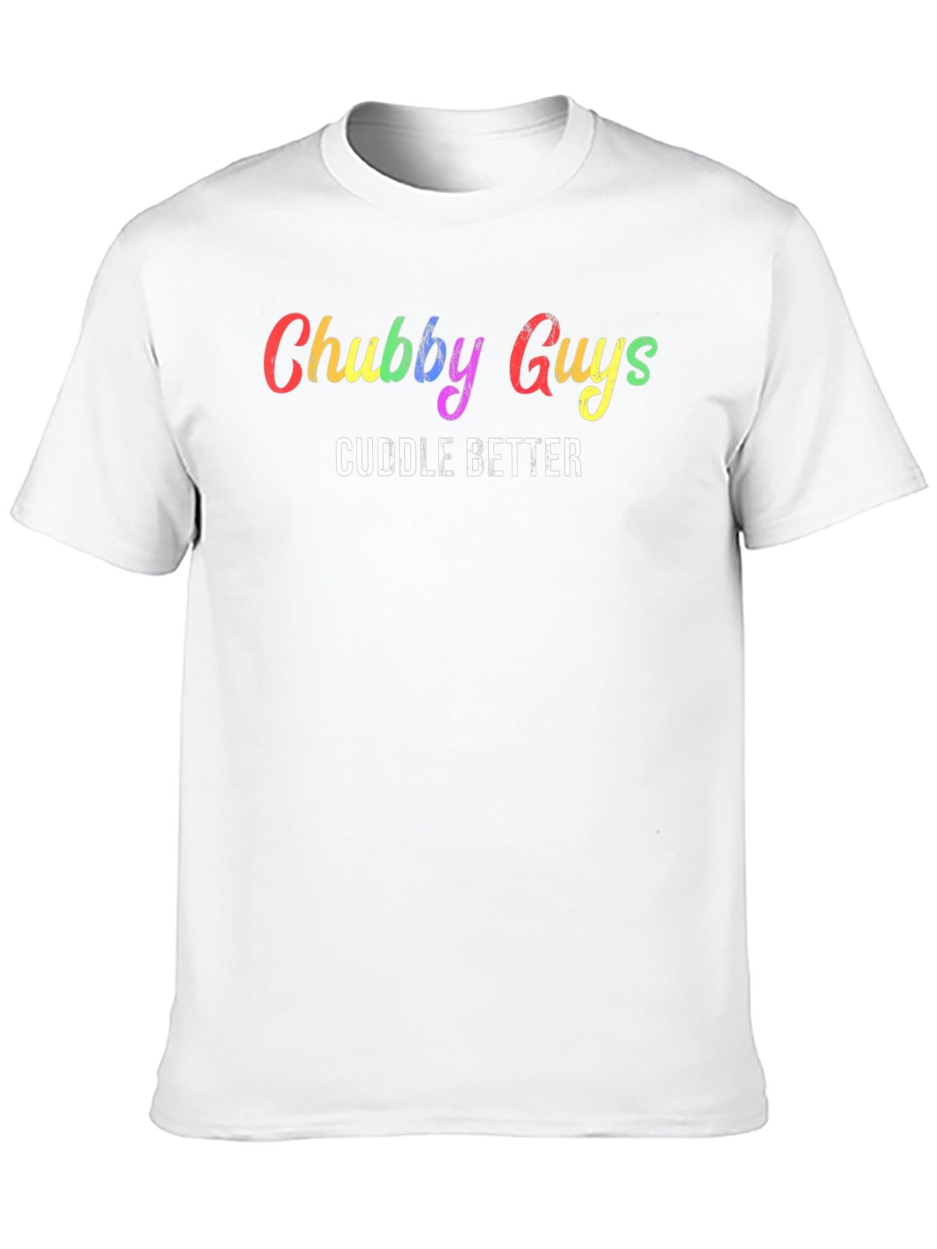 Chubby Guys Cuddle Better Black T-Shirt