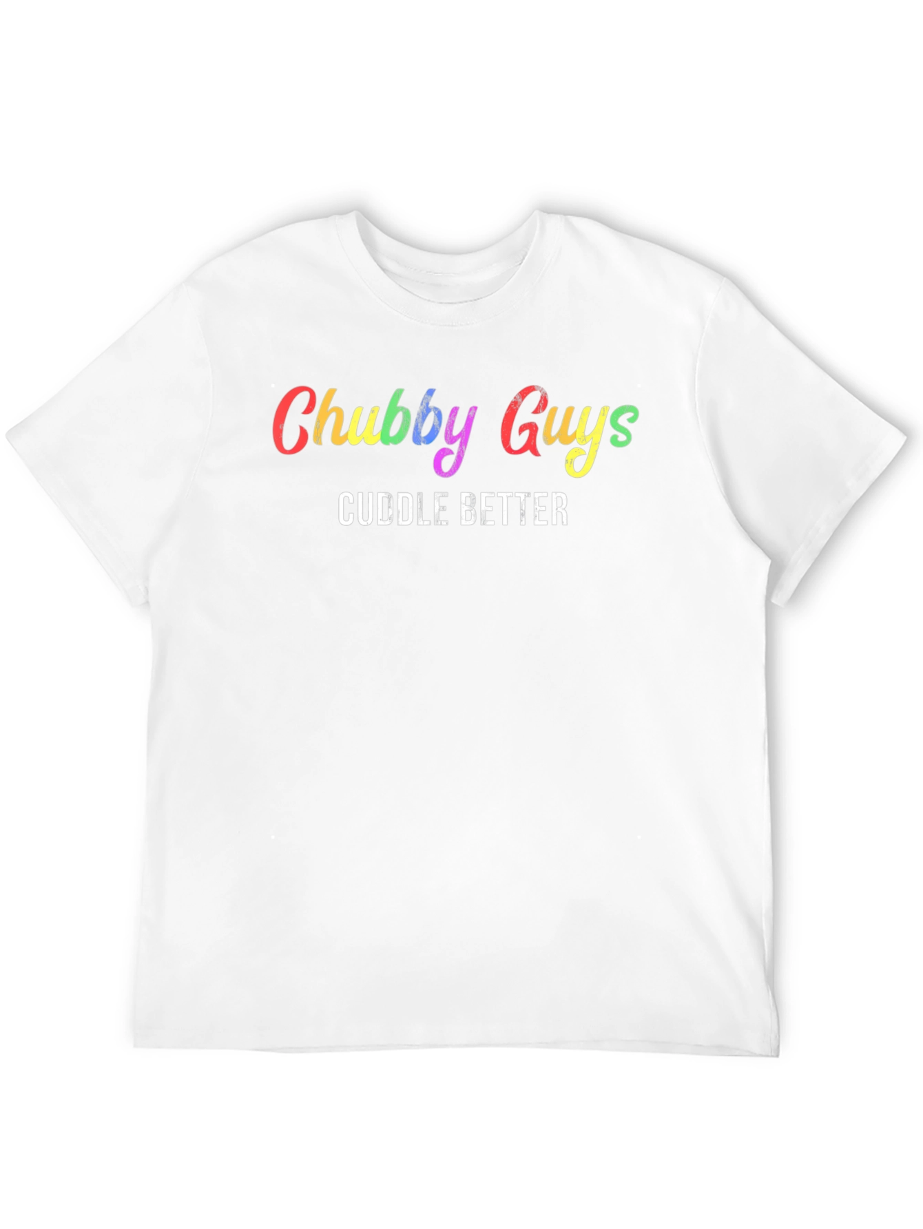 Chubby Guys Cuddle Better Black T-Shirt