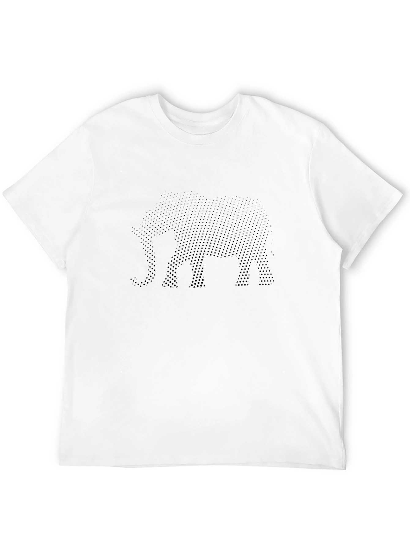 Mens Black Tee with Elephant Design