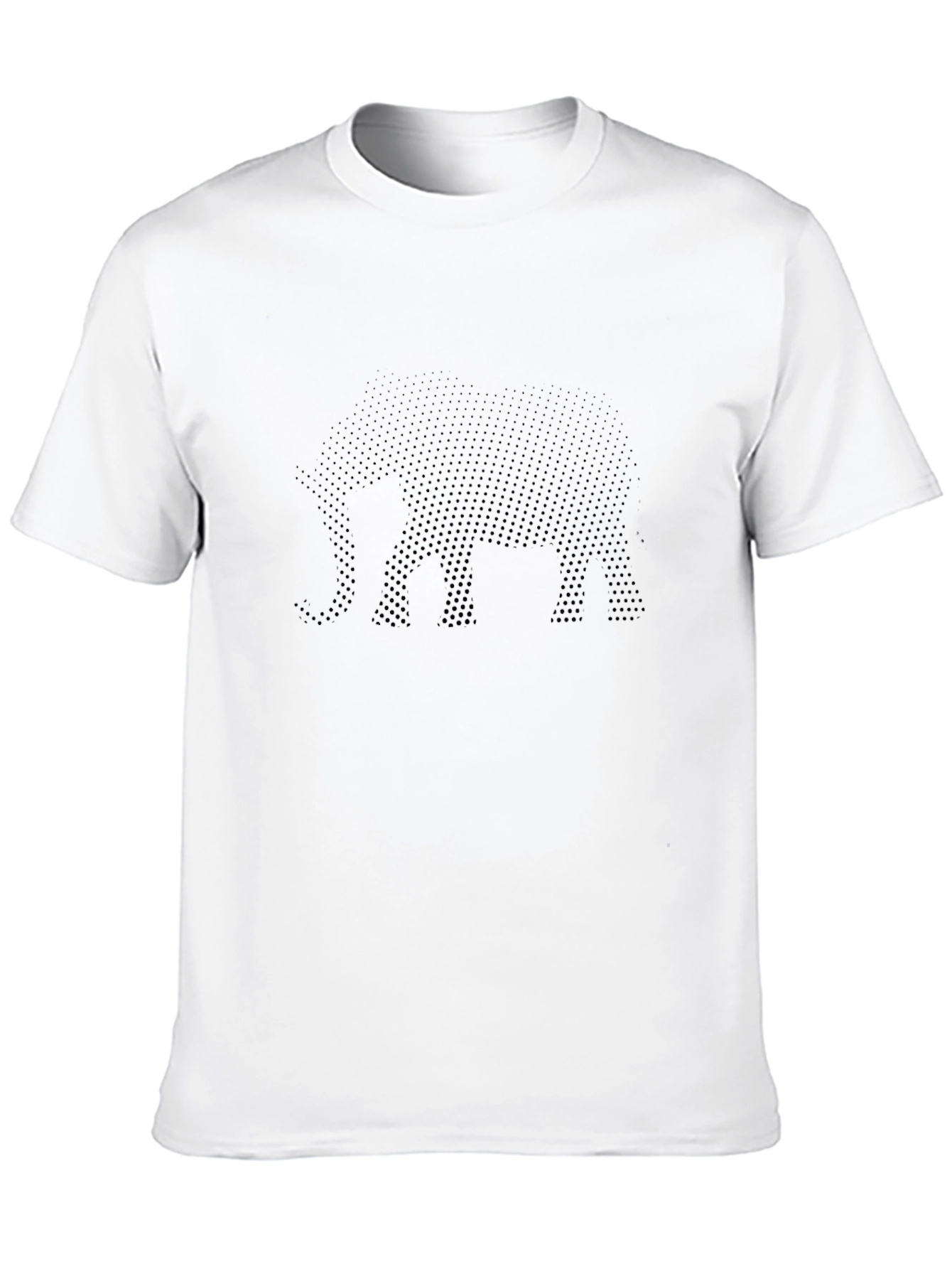 Mens Black Tee with Elephant Design