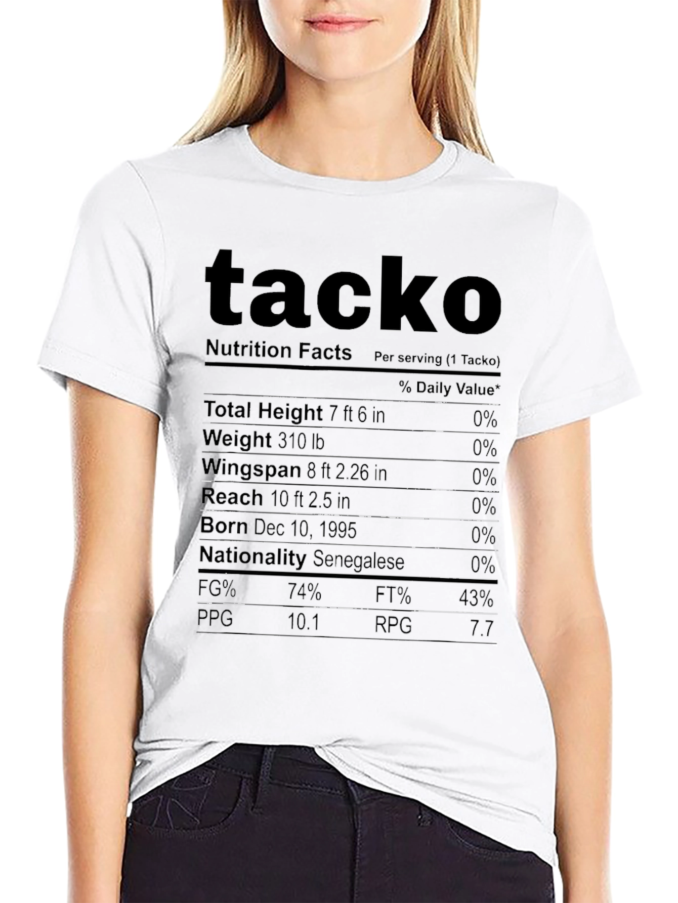Tacko Fall Nutrition Facts T-Shirt