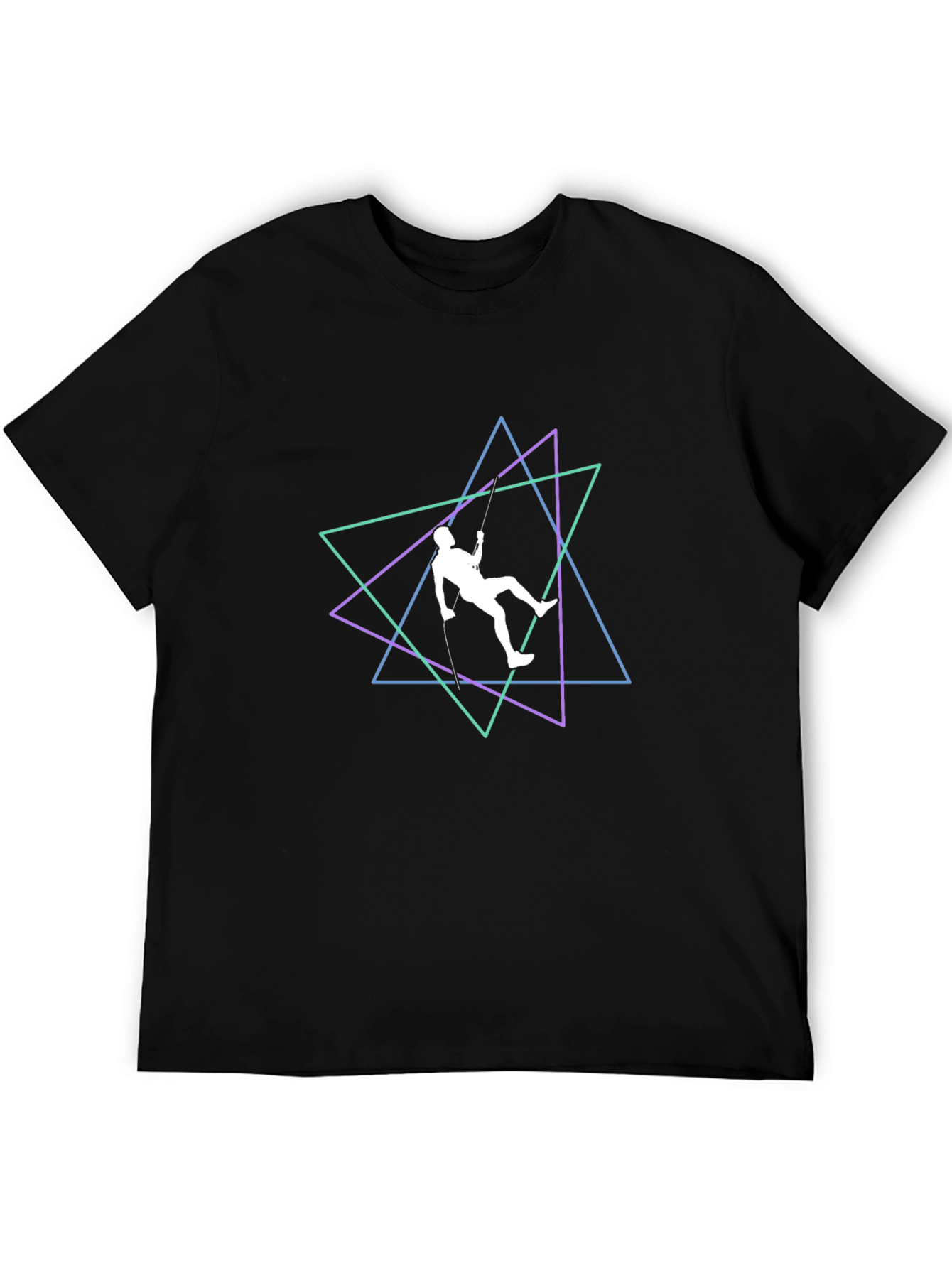 Climbing Triangle Graphic Tee - Black