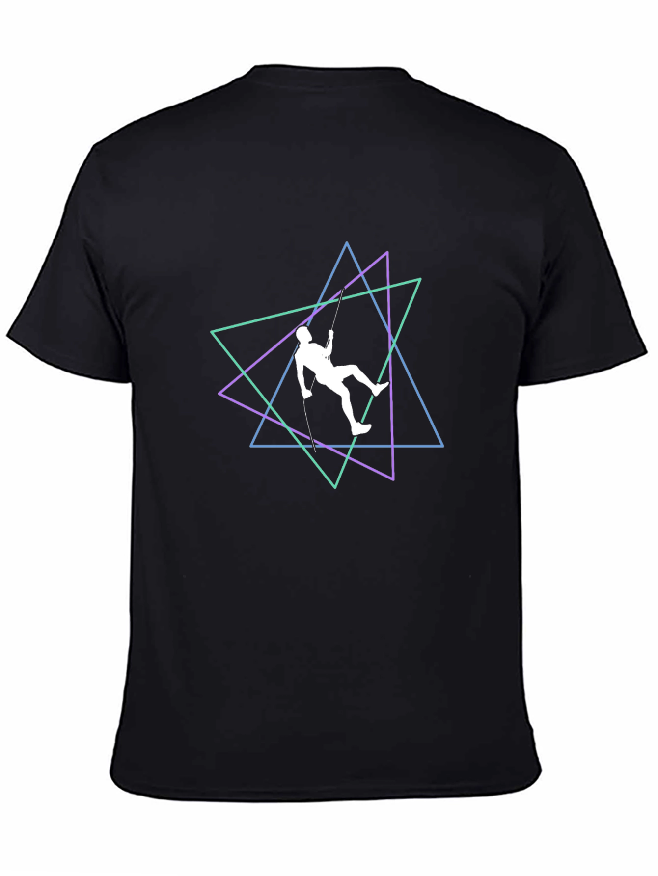 Climbing Triangle Graphic Tee - Black