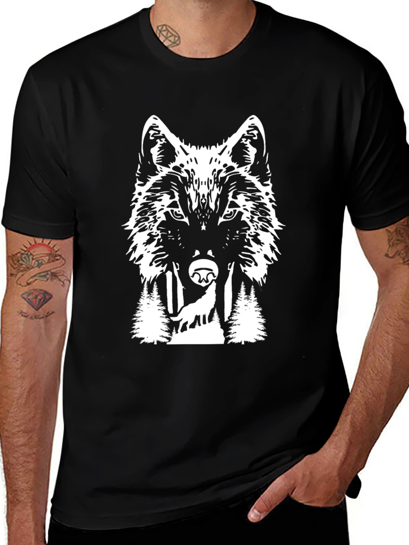 Wolf Graphic Tee - Wilderness Design T-Shirt