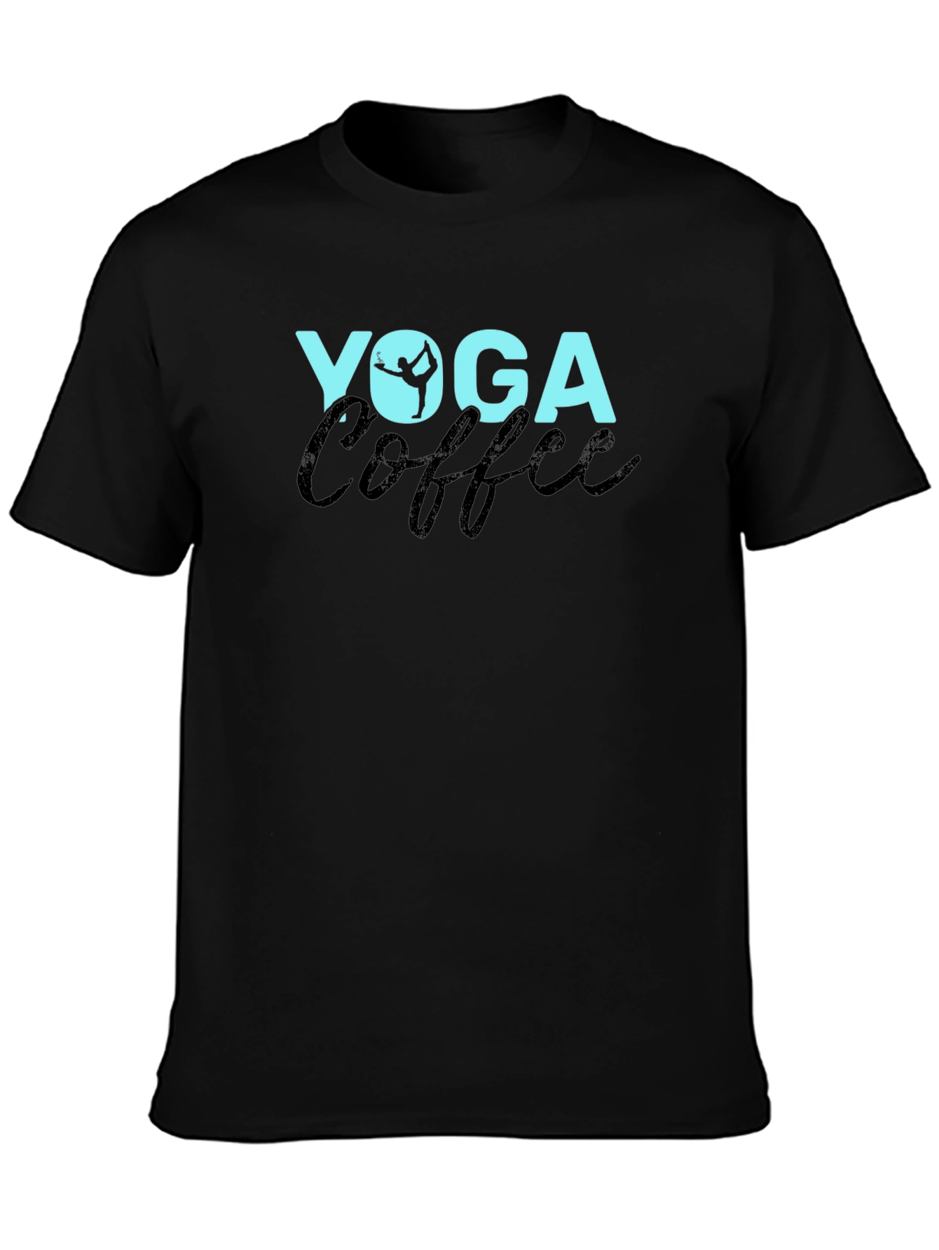 Yoga Coffee Graphic Tee - Unisex Black T-Shirt