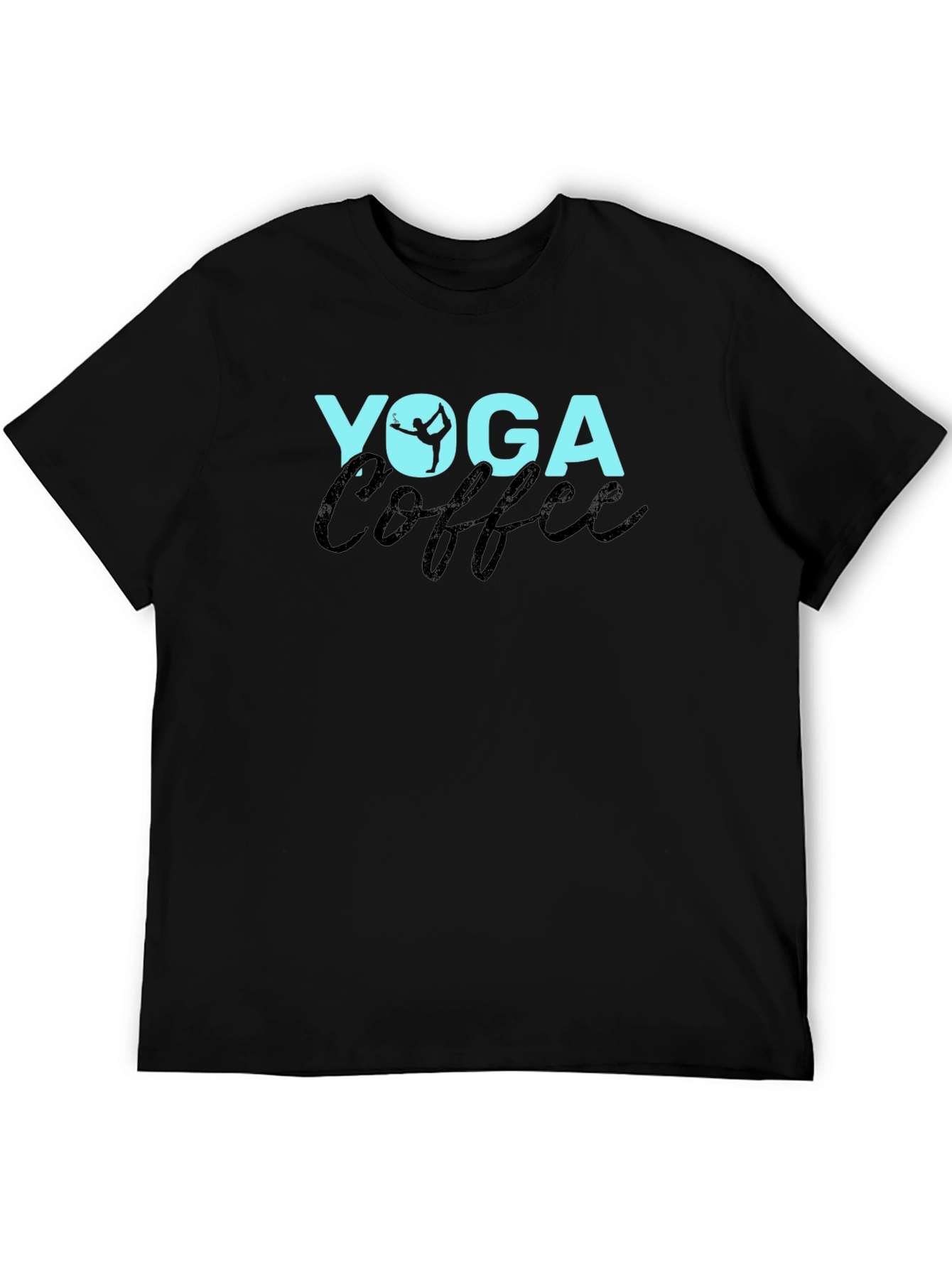 Yoga Coffee Graphic Tee - Unisex Black T-Shirt