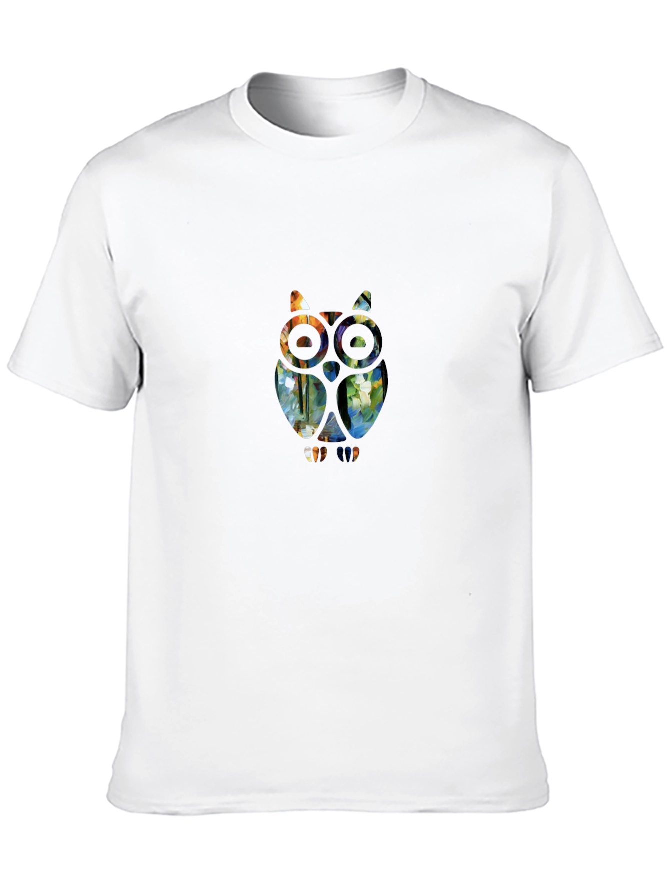 Geometric Owl Graphic Print T-Shirt