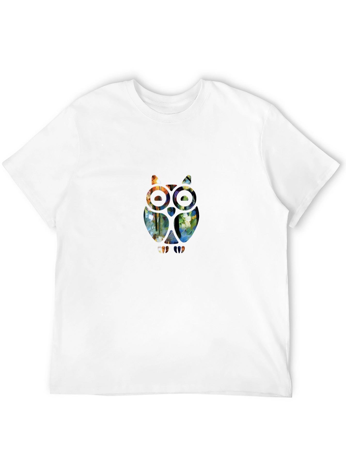 Geometric Owl Graphic Print T-Shirt
