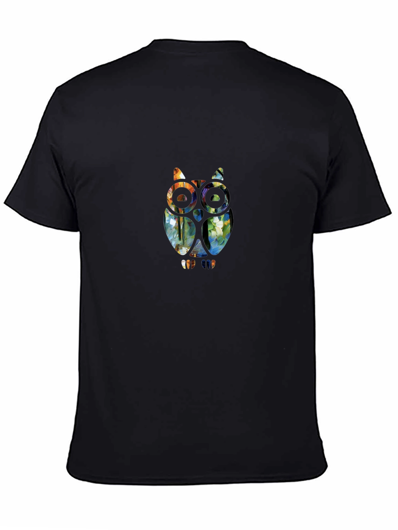 Geometric Owl Graphic Print T-Shirt