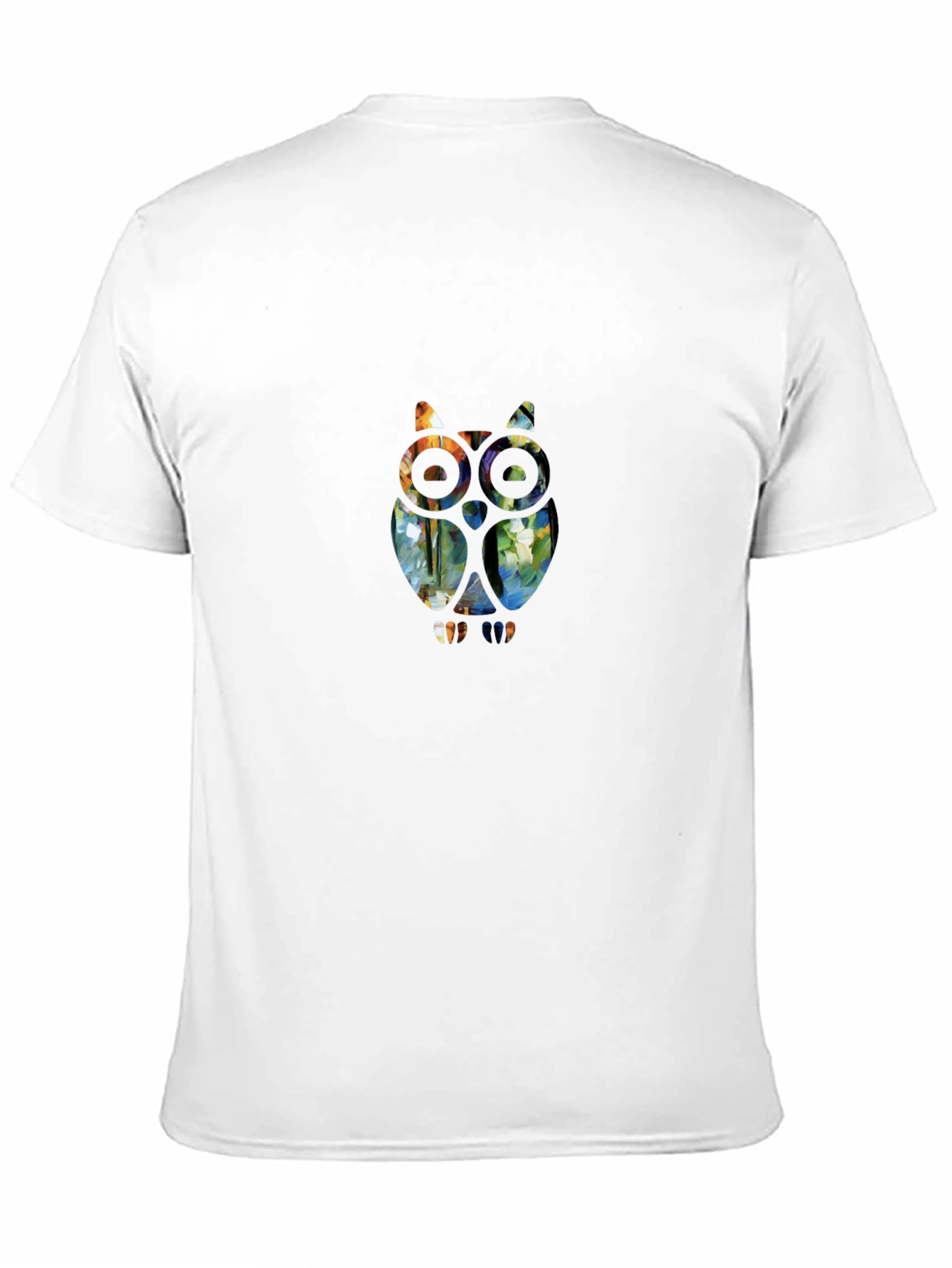 Geometric Owl Graphic Print T-Shirt