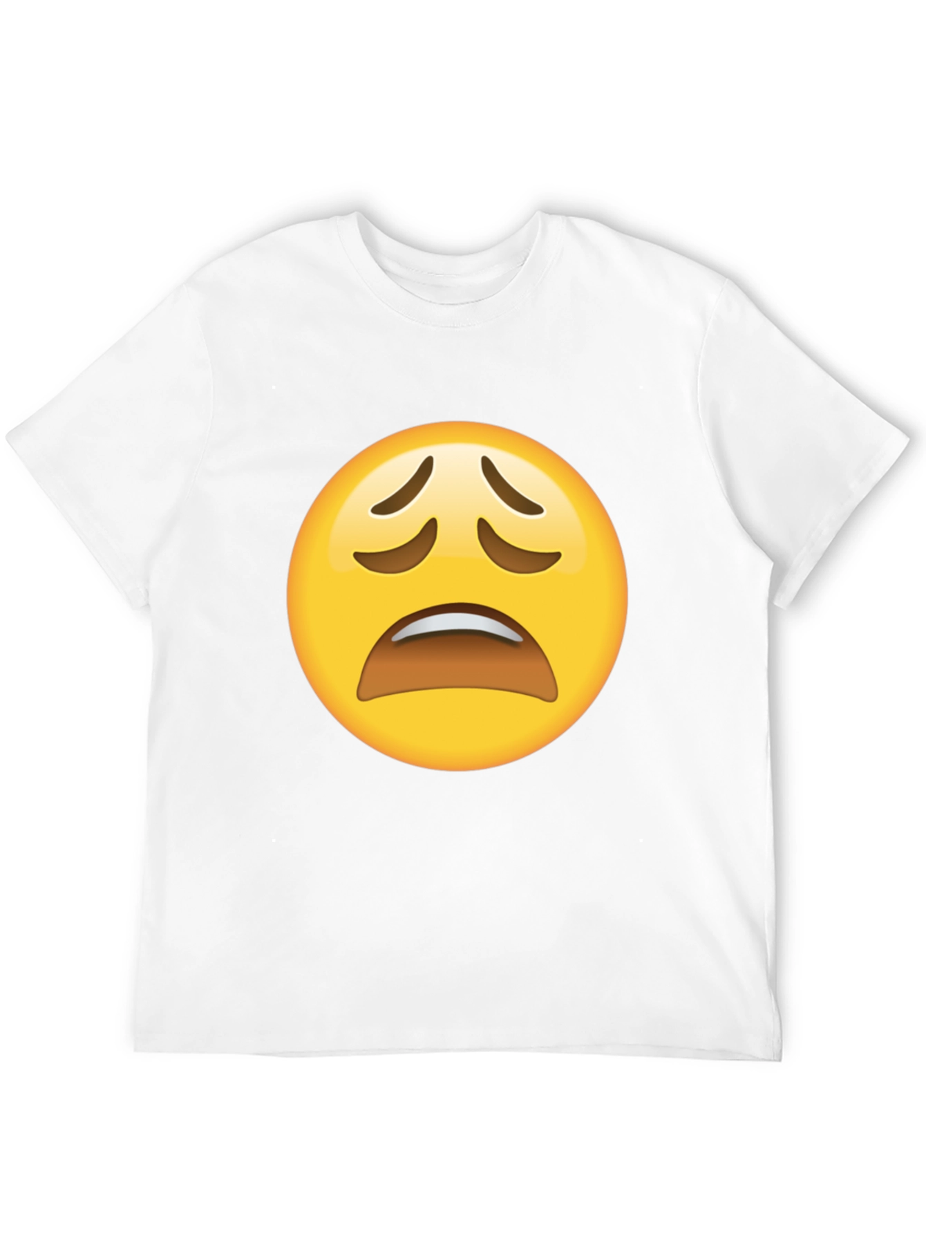 Distressed Emoji Graphic Black T-Shirt