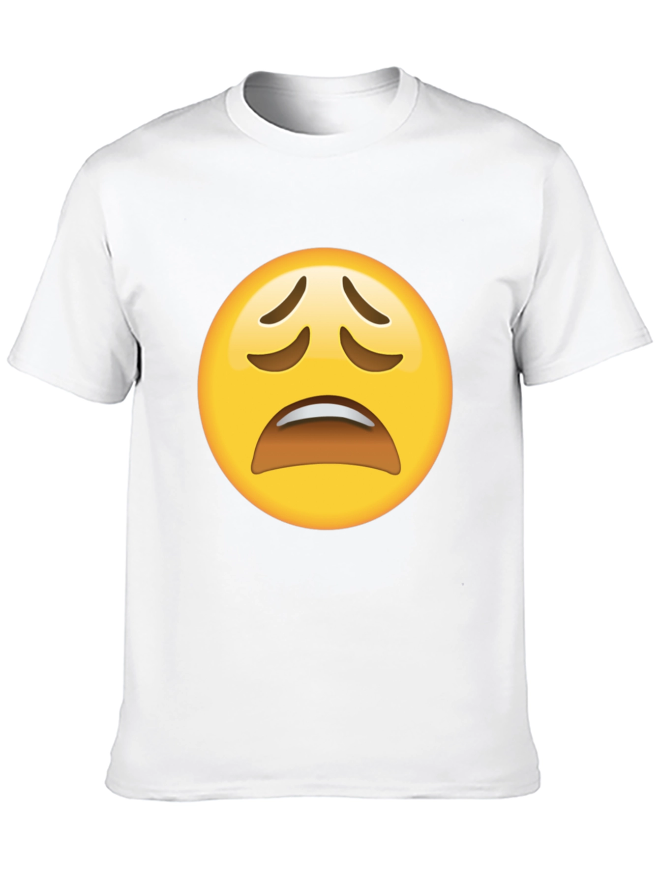 Distressed Emoji Graphic Black T-Shirt