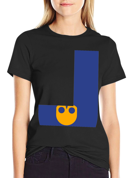 Letter J Graphic Tee - Black