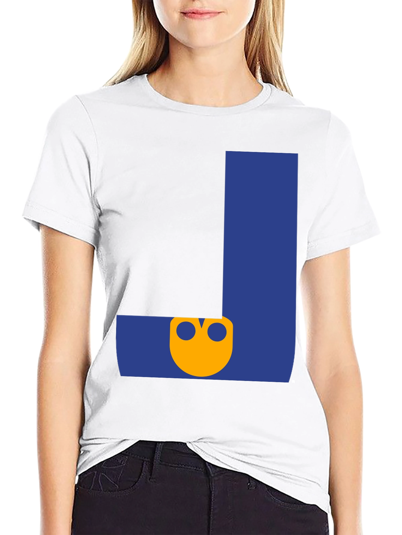 Letter J Graphic Tee - Black