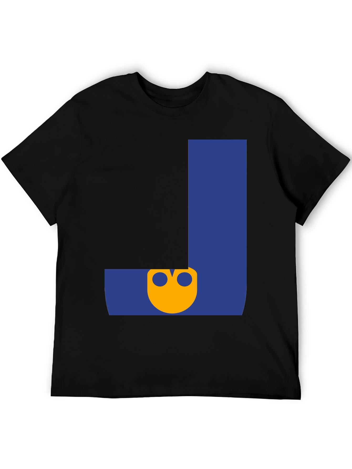 Letter J Graphic Tee - Black