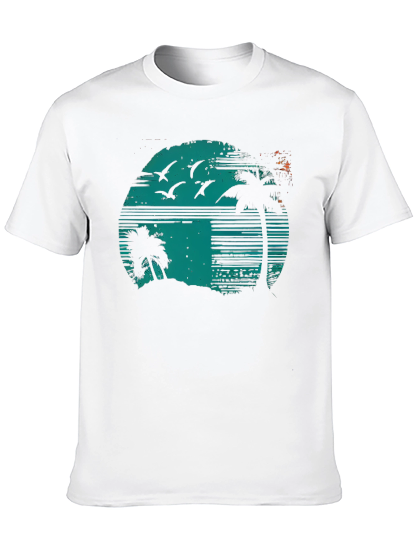 Retro Sunset Palm Tree Graphic Tee