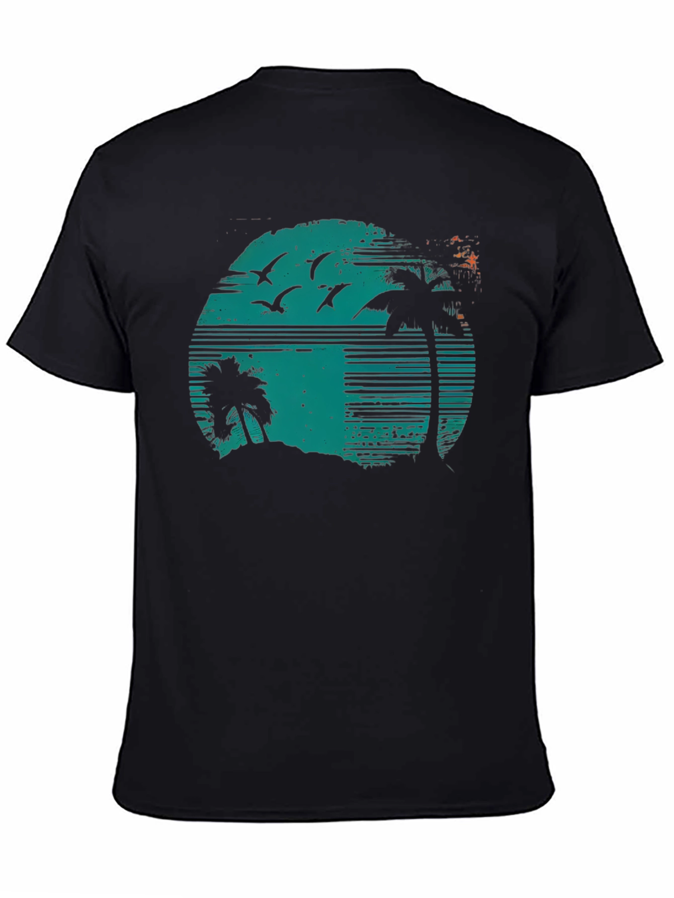Retro Sunset Palm Tree Graphic Tee