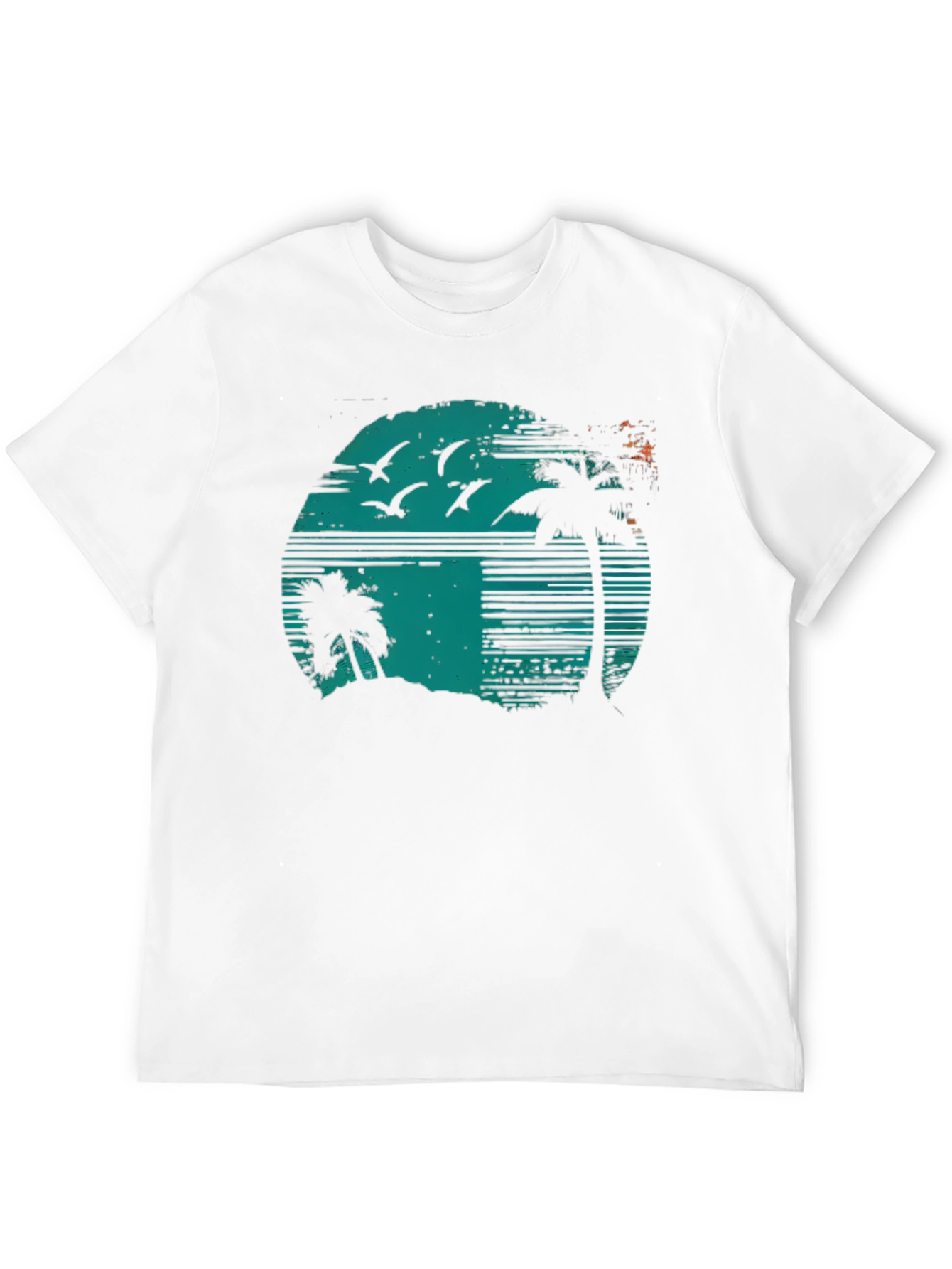 Retro Sunset Palm Tree Graphic Tee