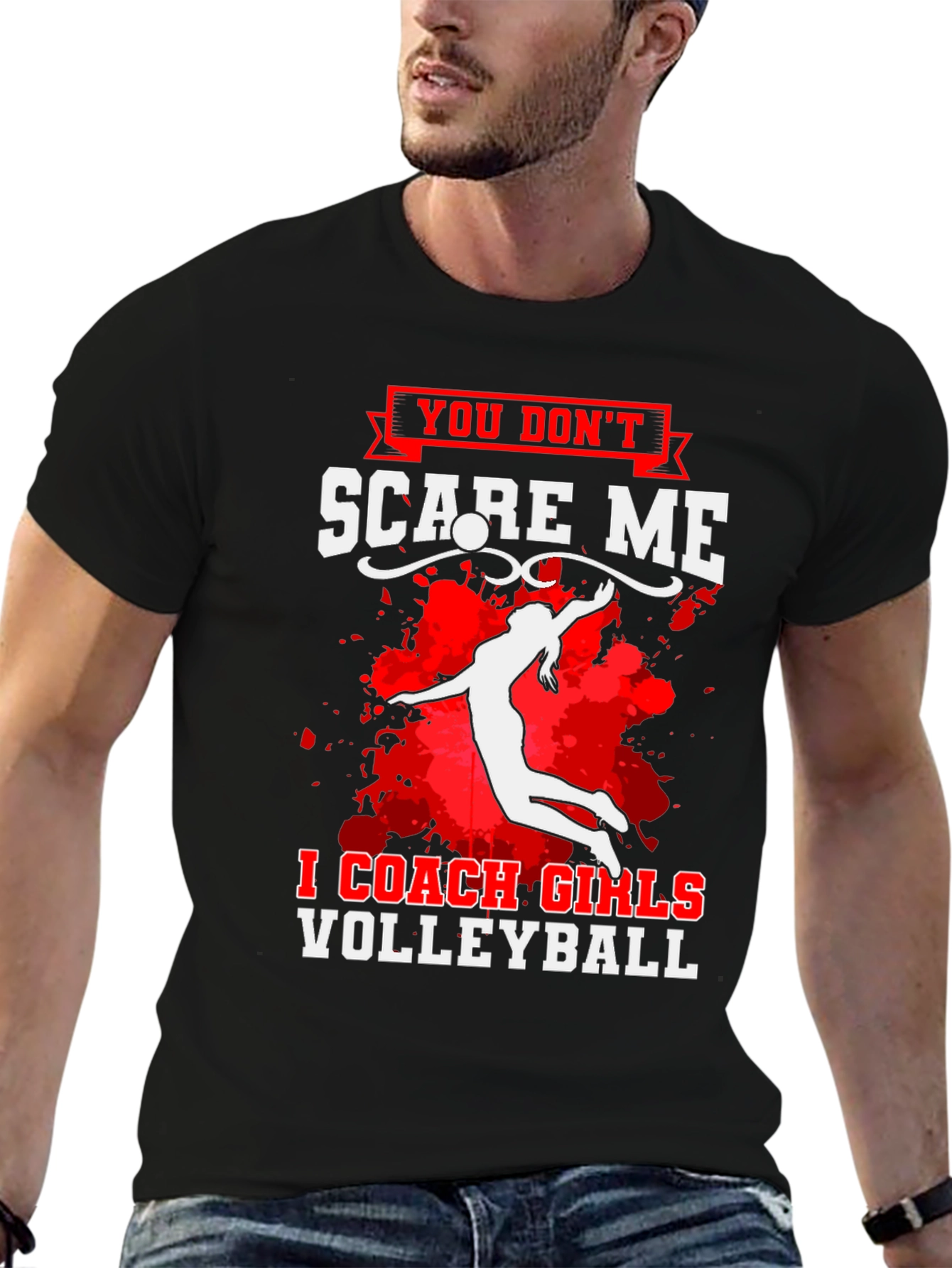 Coach Girls Volleyball Graphic T-Shirt