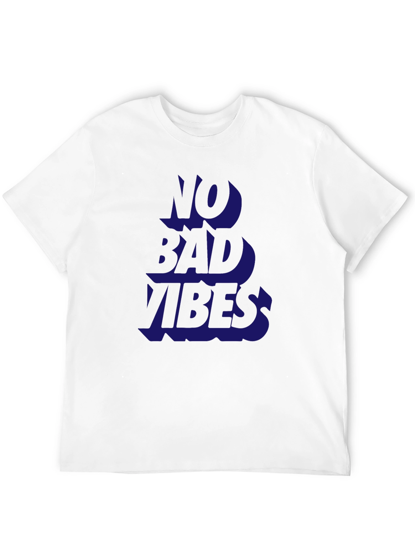 No Bad Vibes Black Graphic T-Shirt