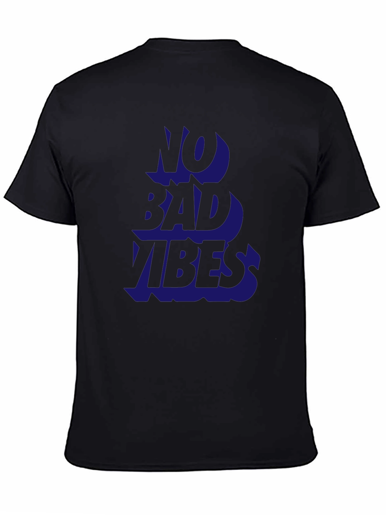 No Bad Vibes Black Graphic T-Shirt