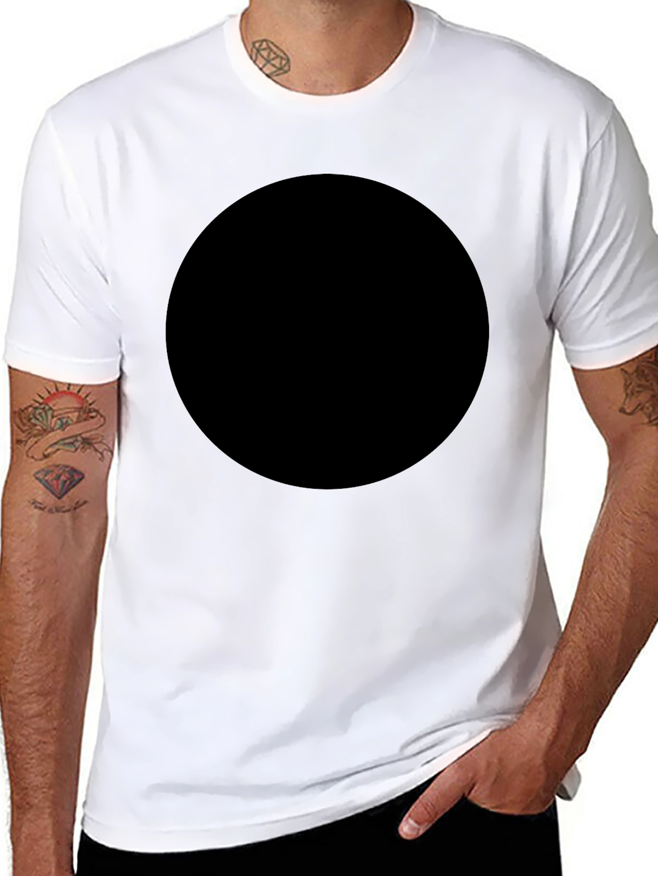 Mens Black Casual T-Shirt