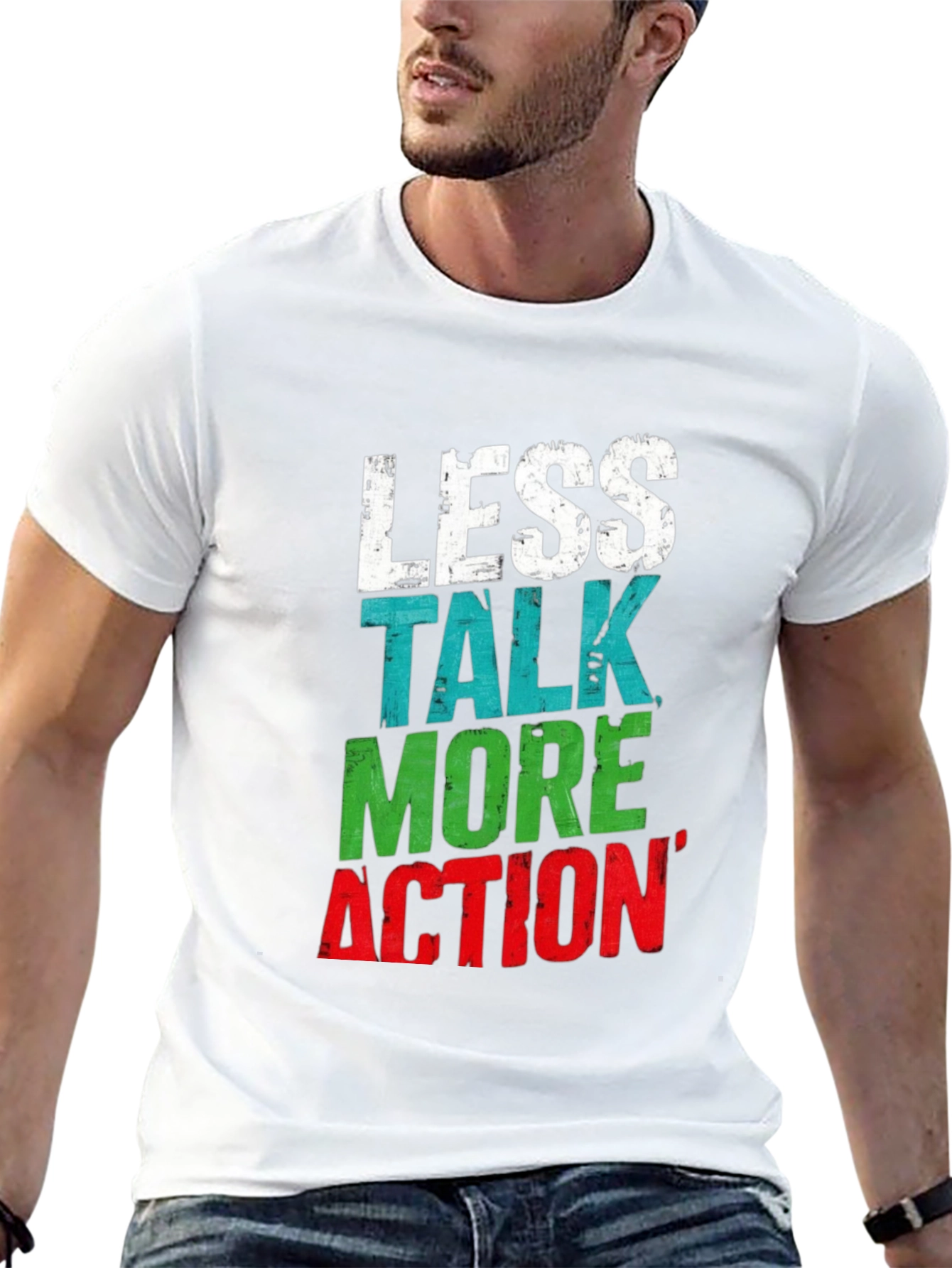 Less Talk More Action Graphic Tee