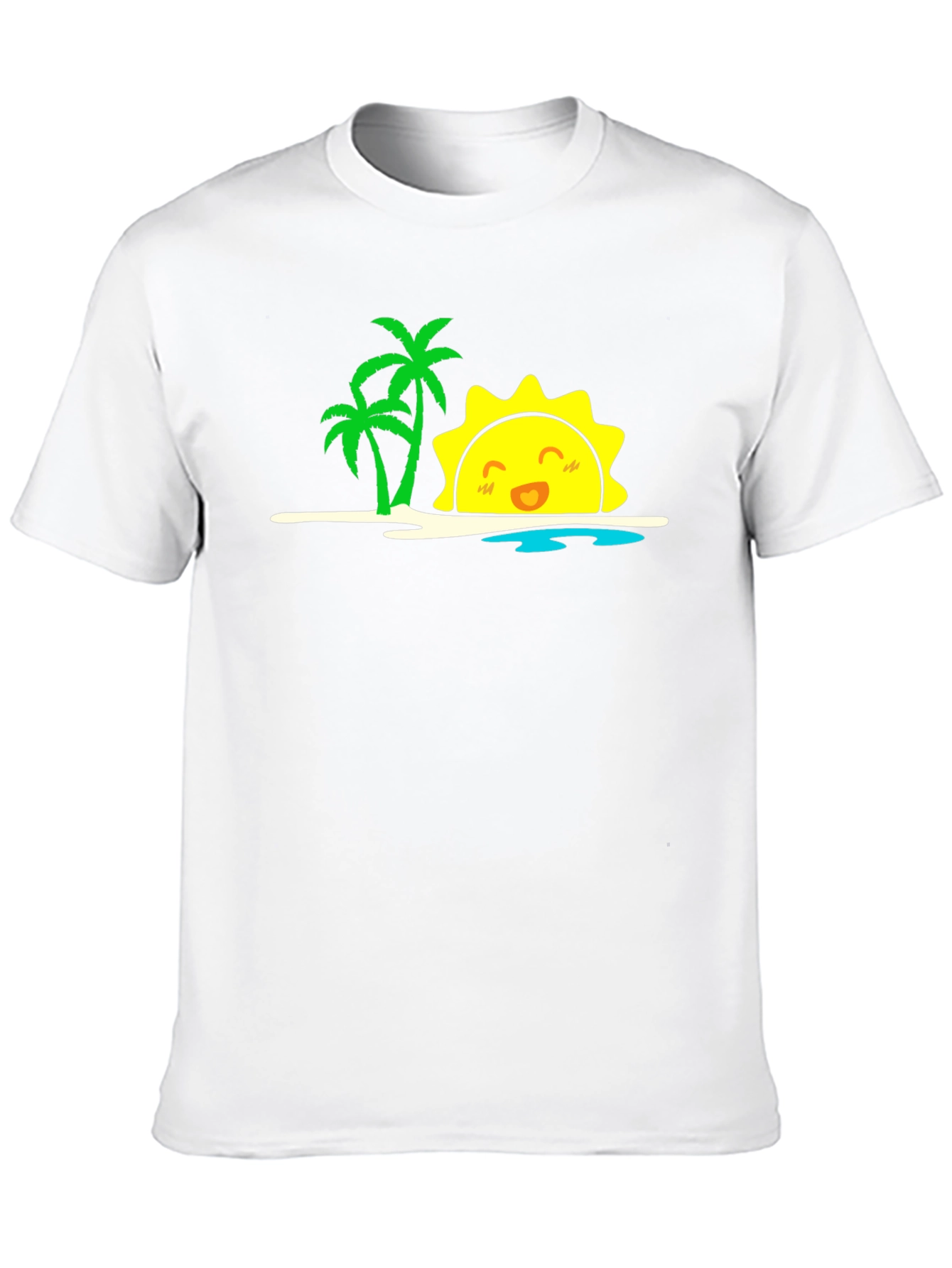 Tropical Sun Graphic Black T-Shirt