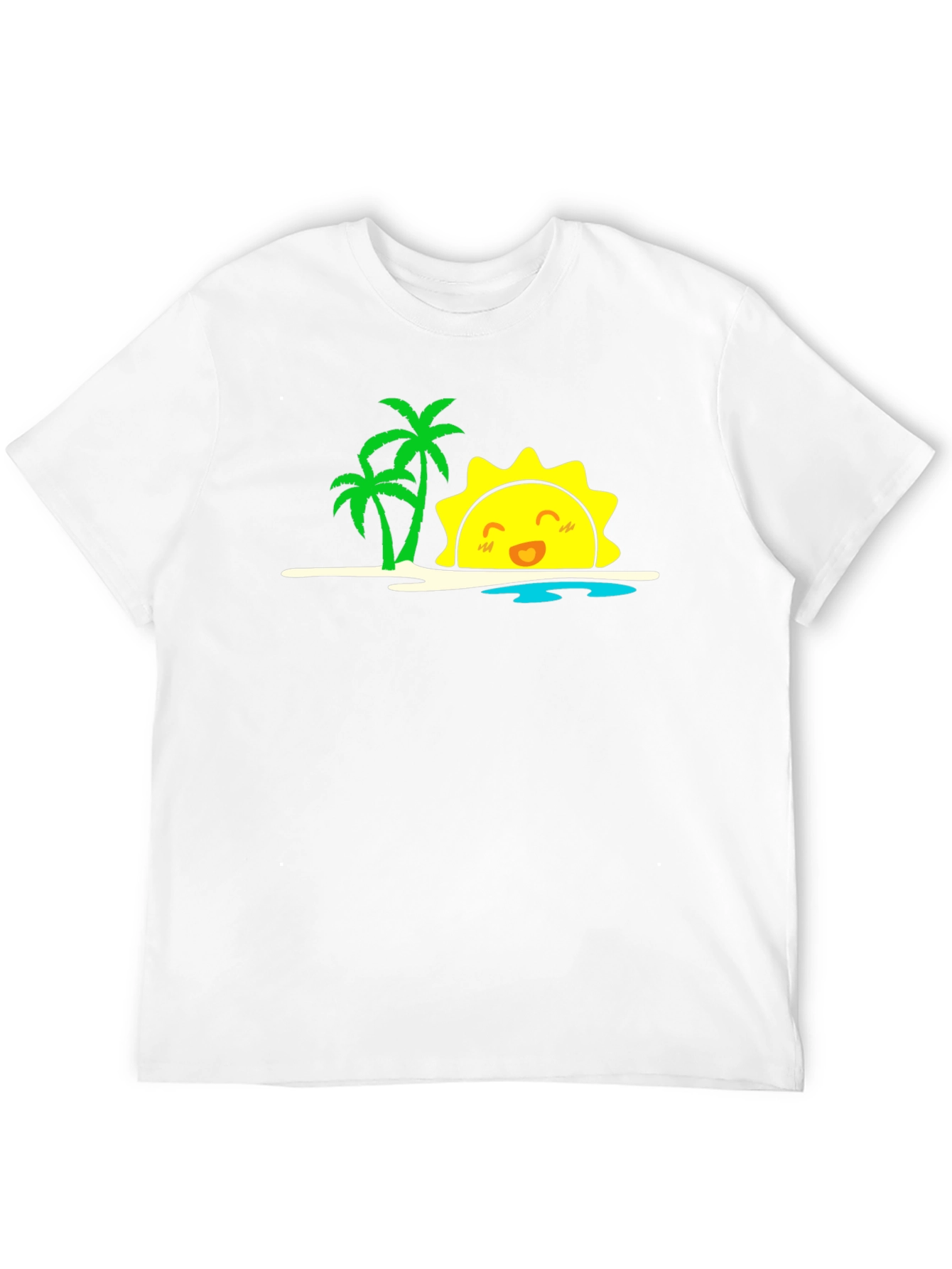 Tropical Sun Graphic Black T-Shirt