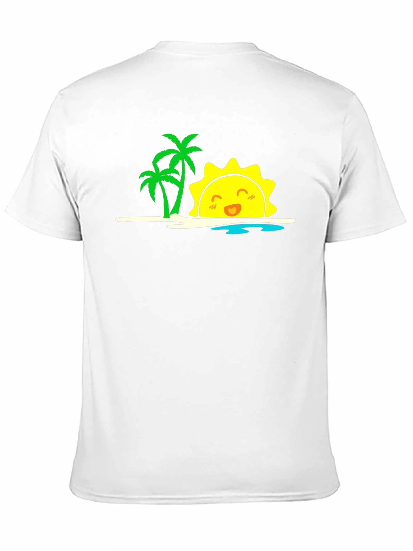 Tropical Sun Graphic Black T-Shirt