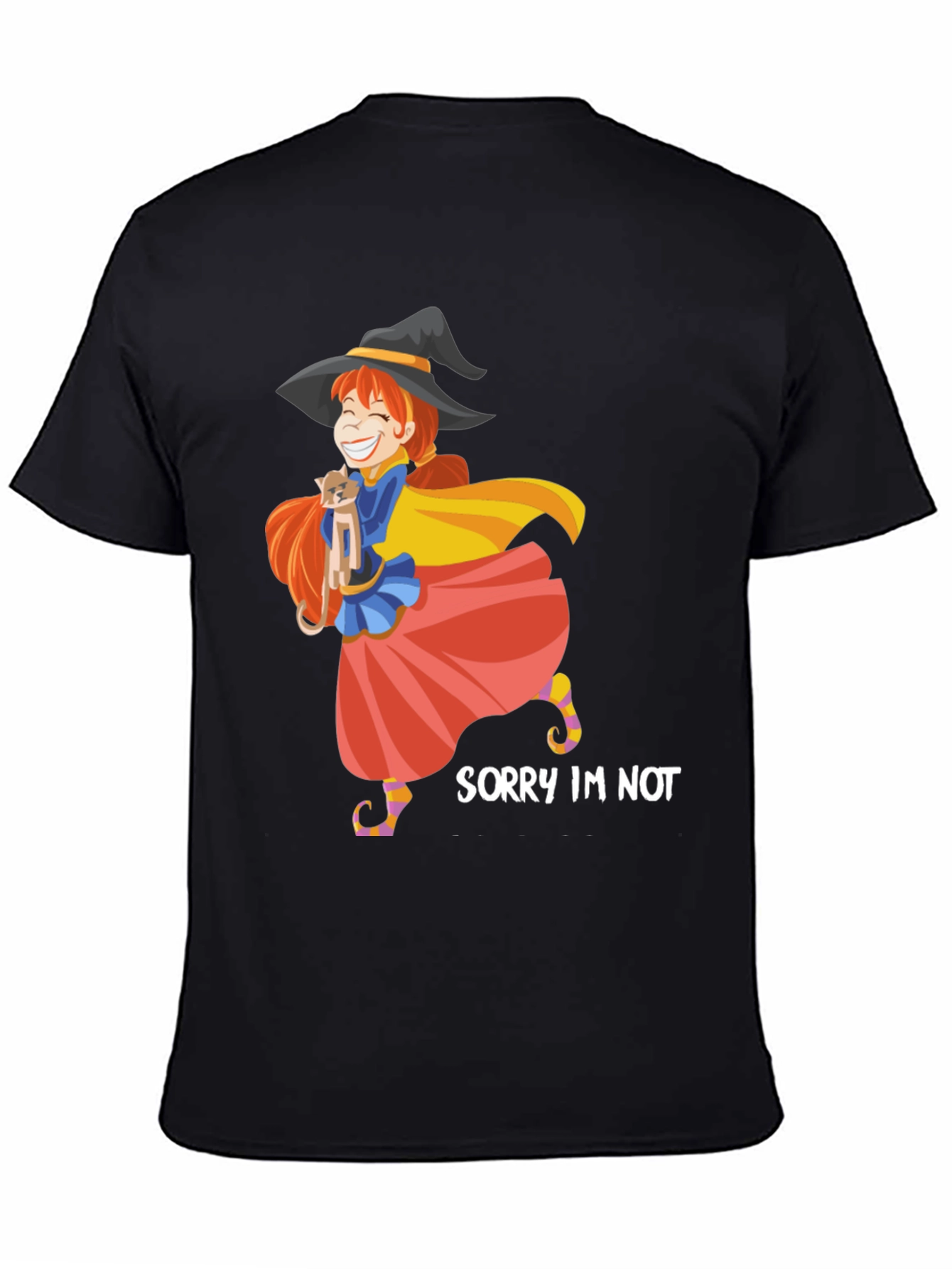 Witch Cat Lover T-Shirt - Sorry Im Not