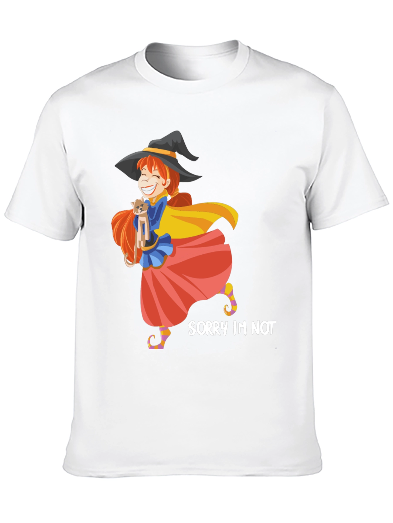 Witch Cat Lover T-Shirt - Sorry Im Not