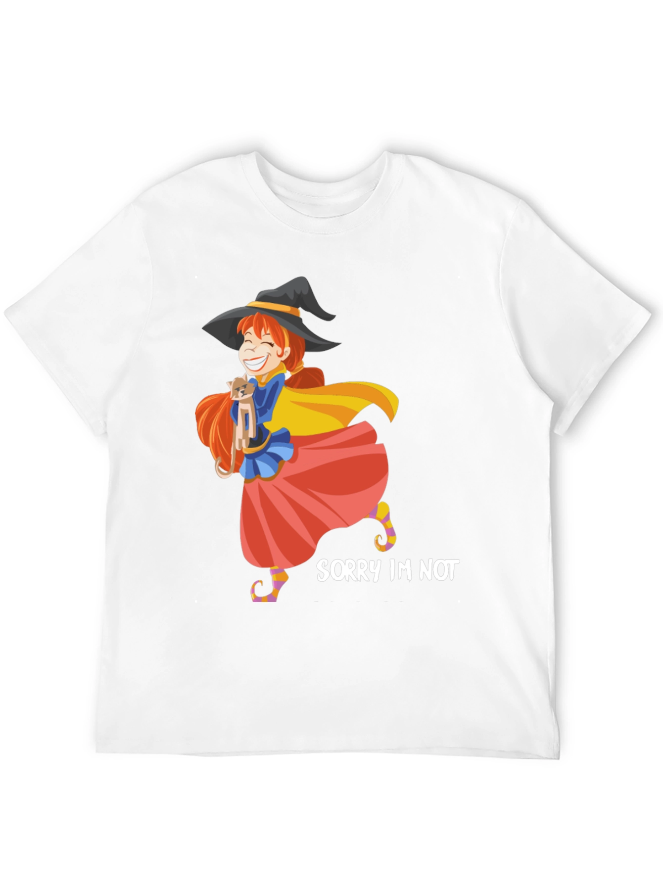 Witch Cat Lover T-Shirt - Sorry Im Not
