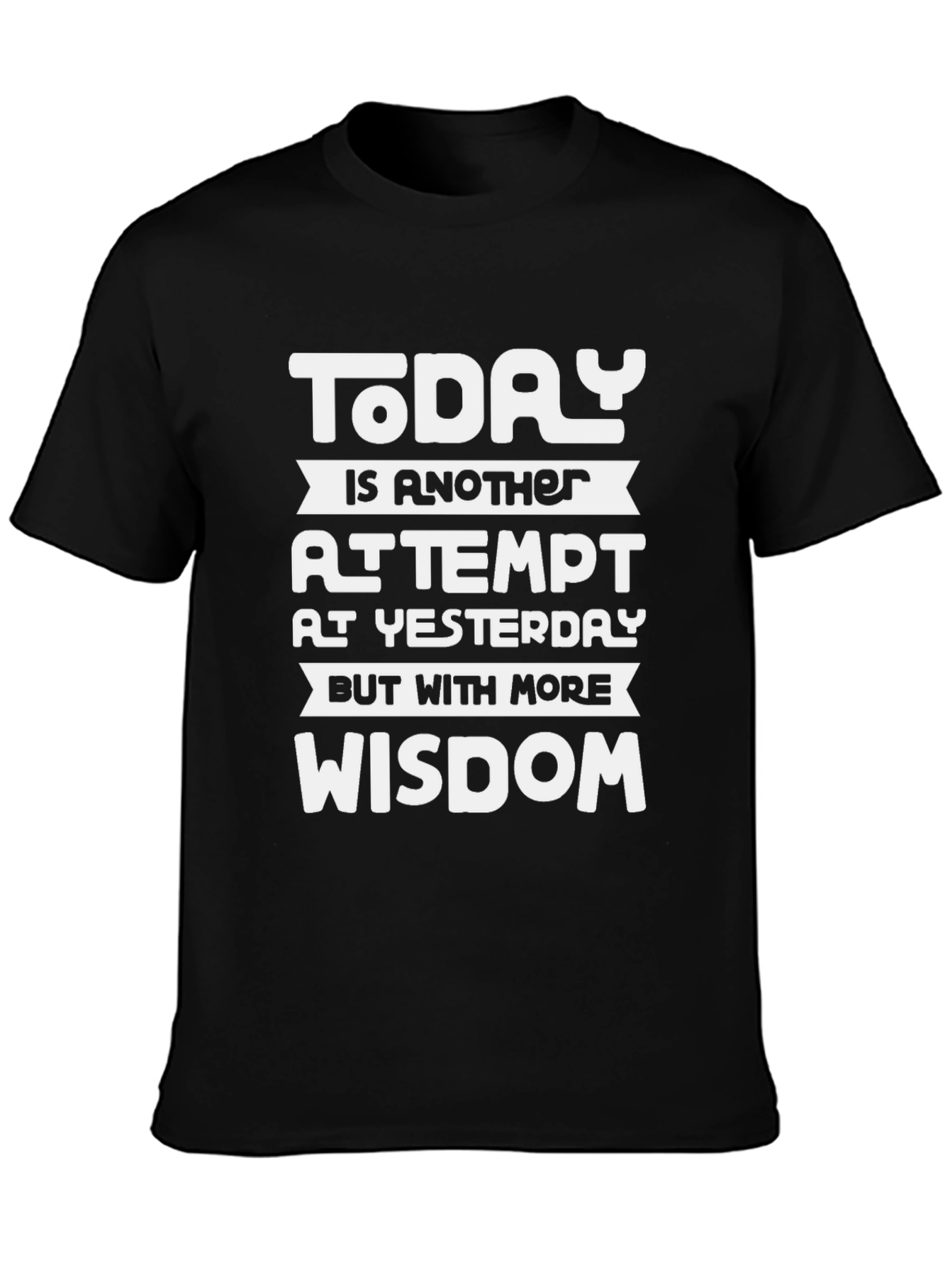 Inspirational Wisdom Graphic Tee - Black