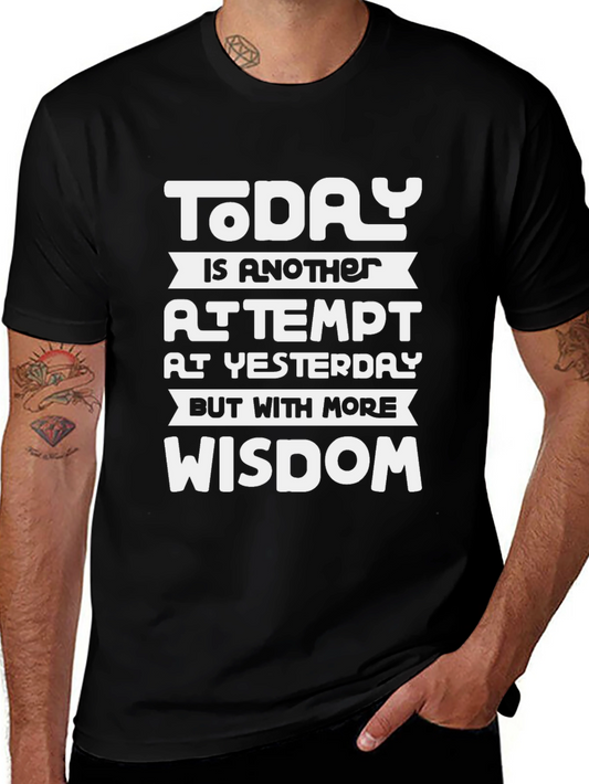 Inspirational Wisdom Graphic Tee - Black