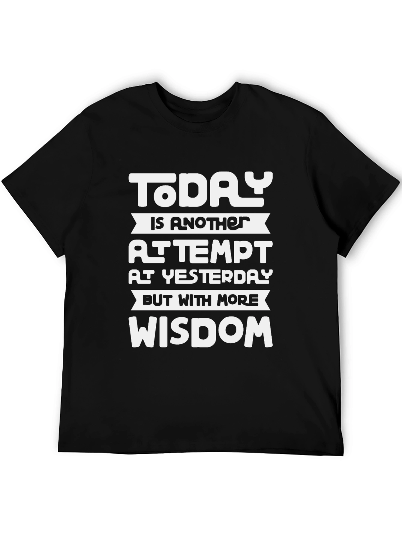 Inspirational Wisdom Graphic Tee - Black