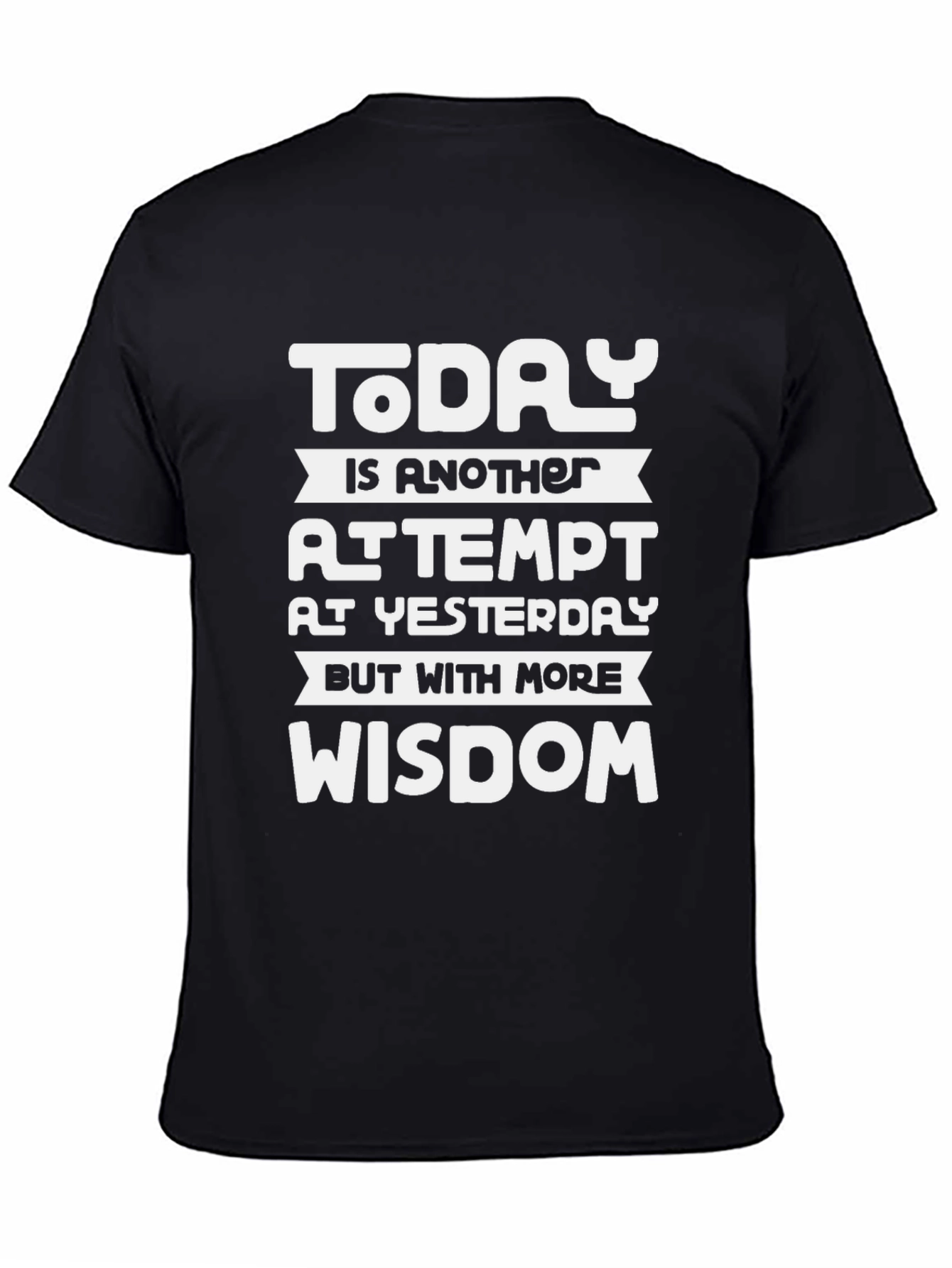 Inspirational Wisdom Graphic Tee - Black