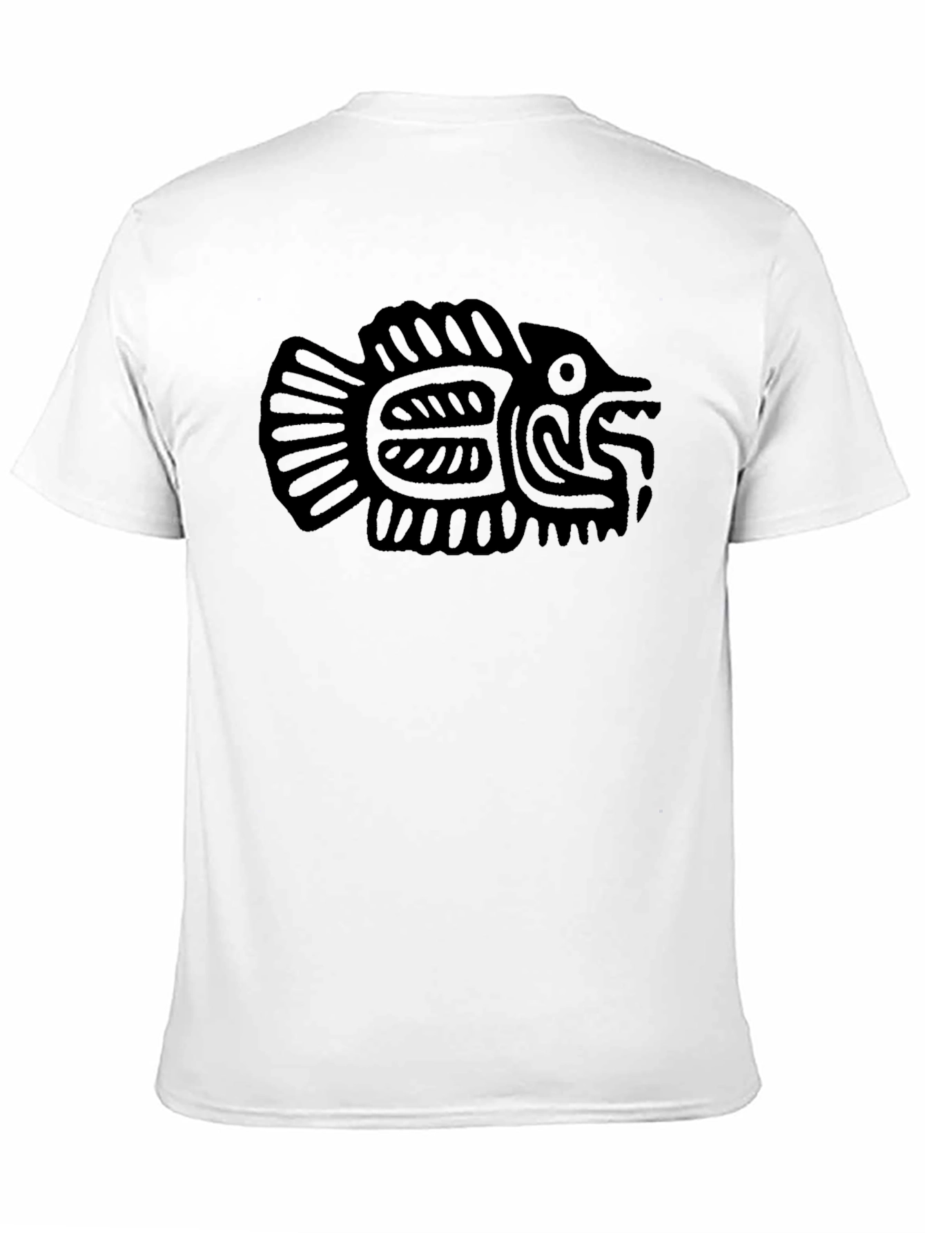 Aztec Fish Graphic Black T-Shirt