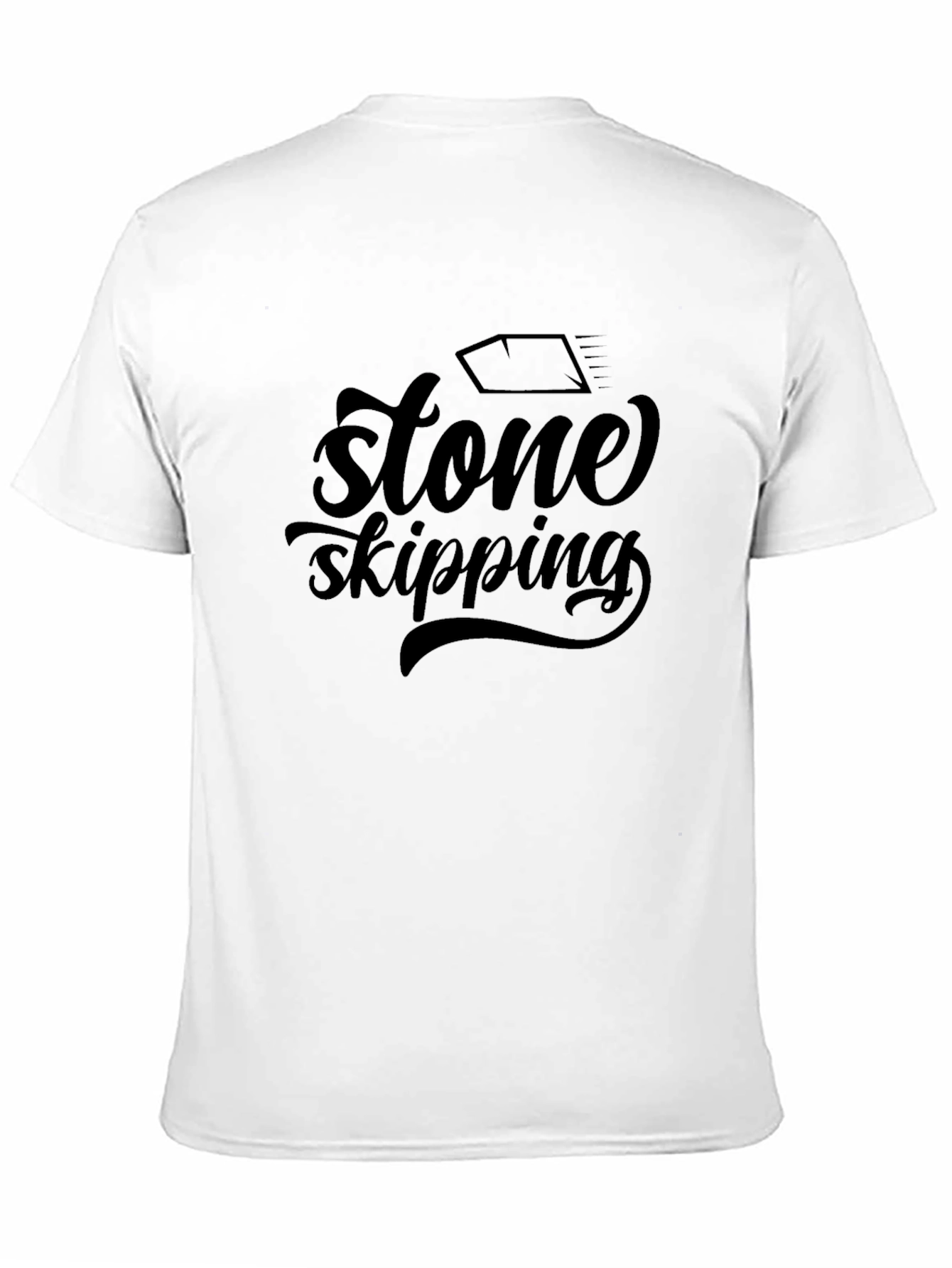 Stone Skipping Graphic Tee - Black
