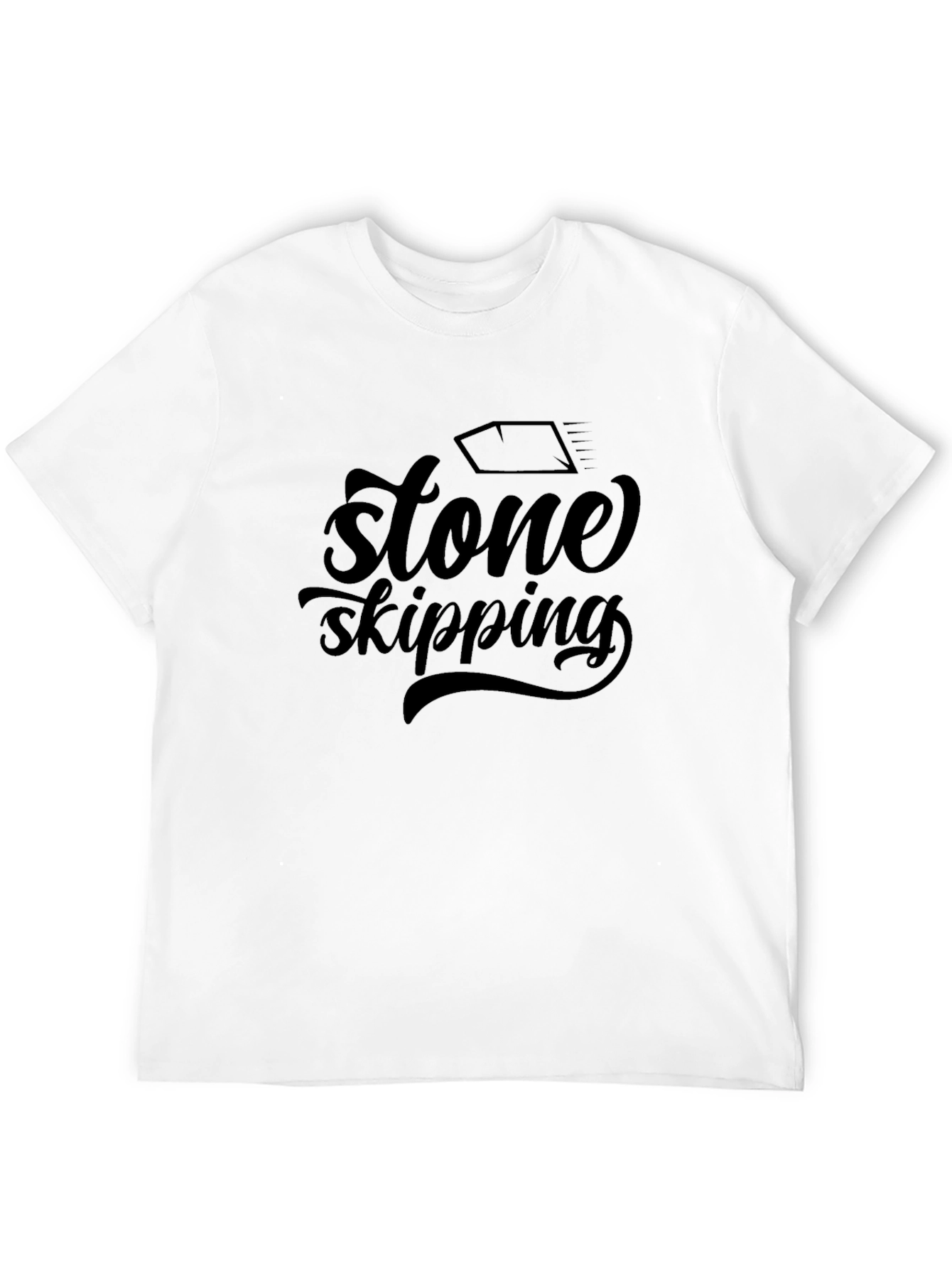 Stone Skipping Graphic Tee - Black