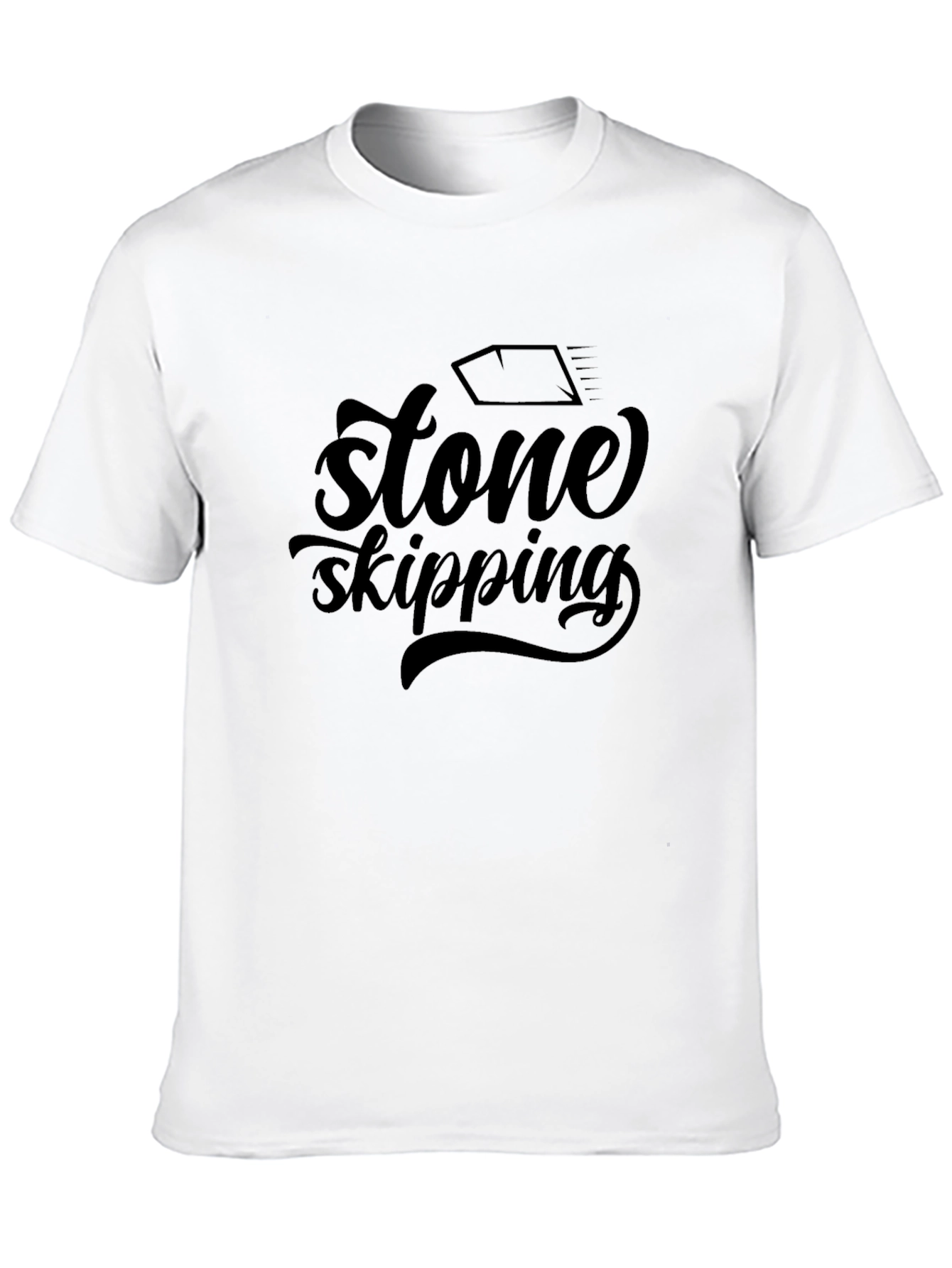 Stone Skipping Graphic Tee - Black