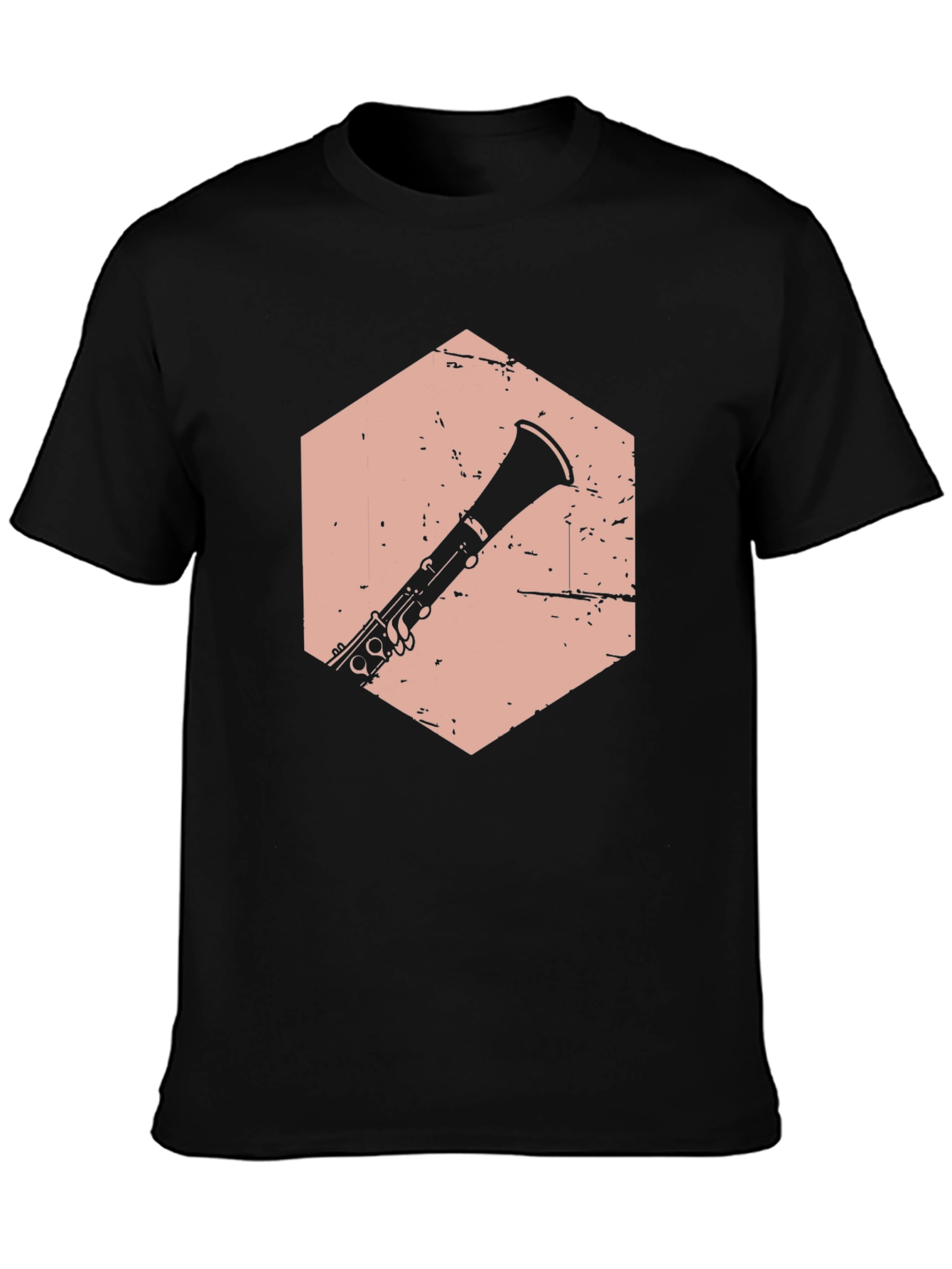 Clarinet Graphic Tee - Musicians Black T-Shirt