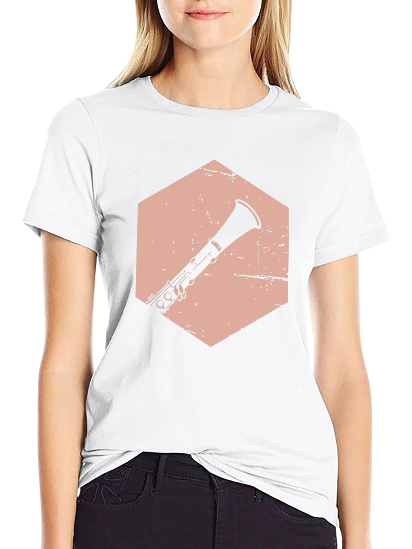 Clarinet Graphic Tee - Musicians Black T-Shirt