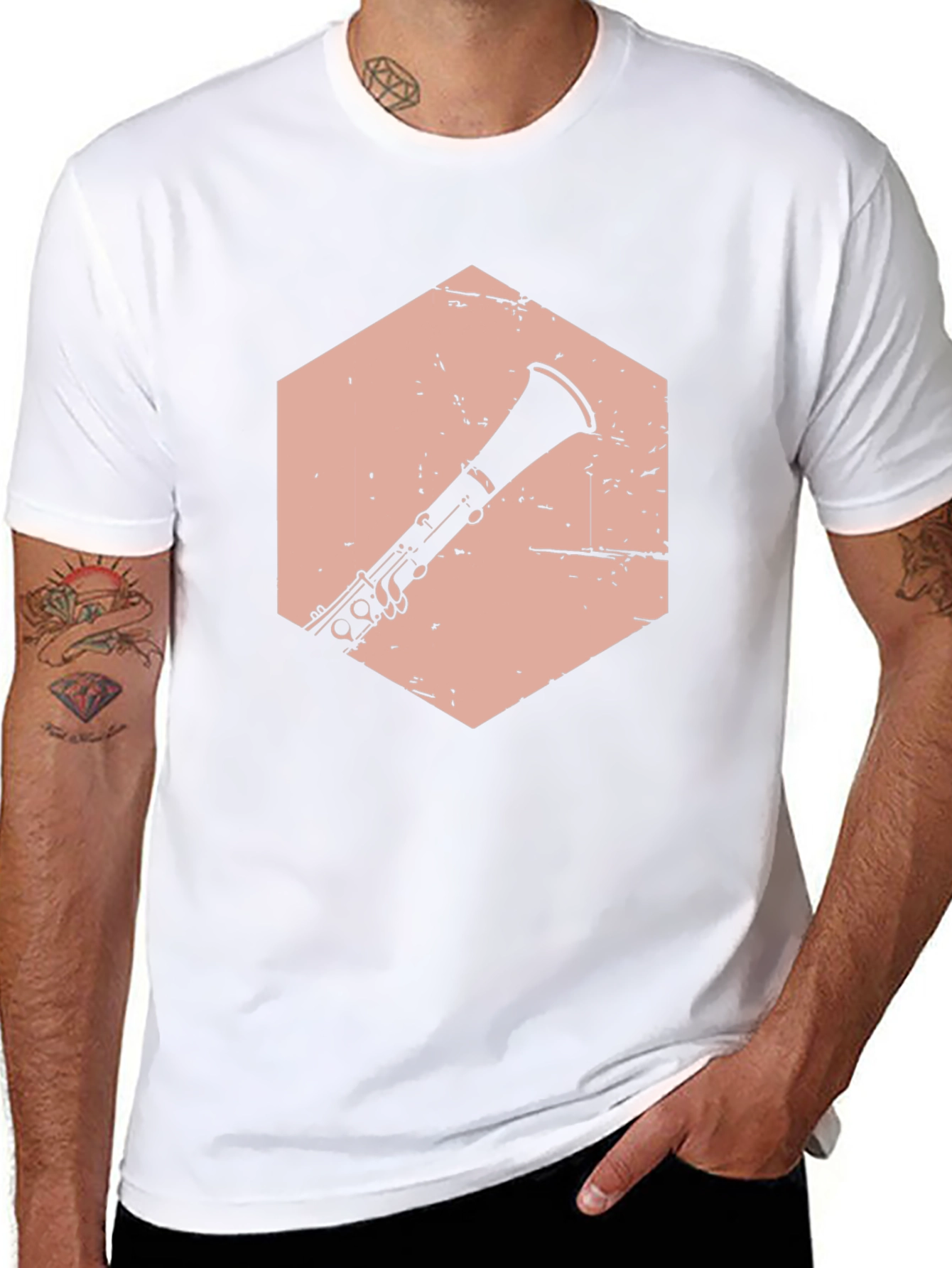 Clarinet Graphic Tee - Musicians Black T-Shirt