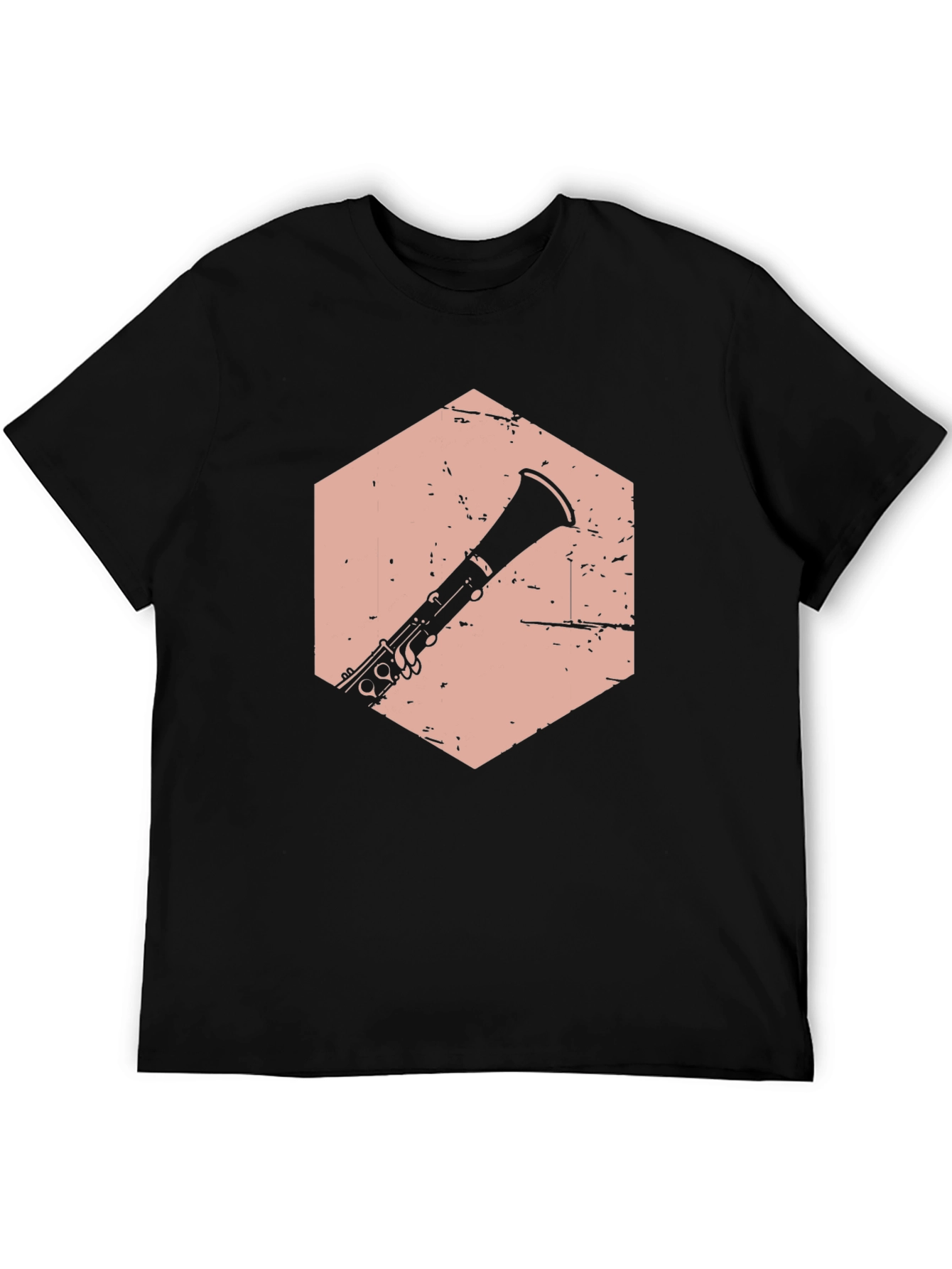 Clarinet Graphic Tee - Musicians Black T-Shirt