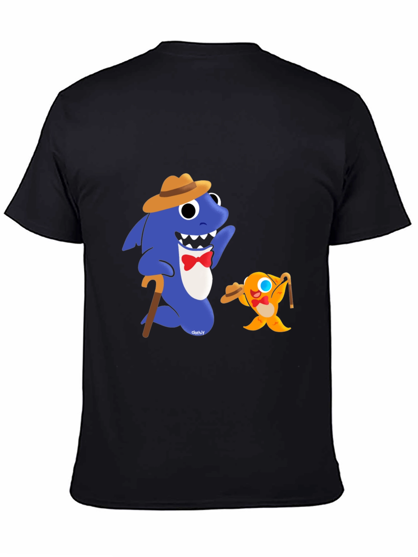 Baby Shark Gangster T-Shirt Funny Cartoon Tee