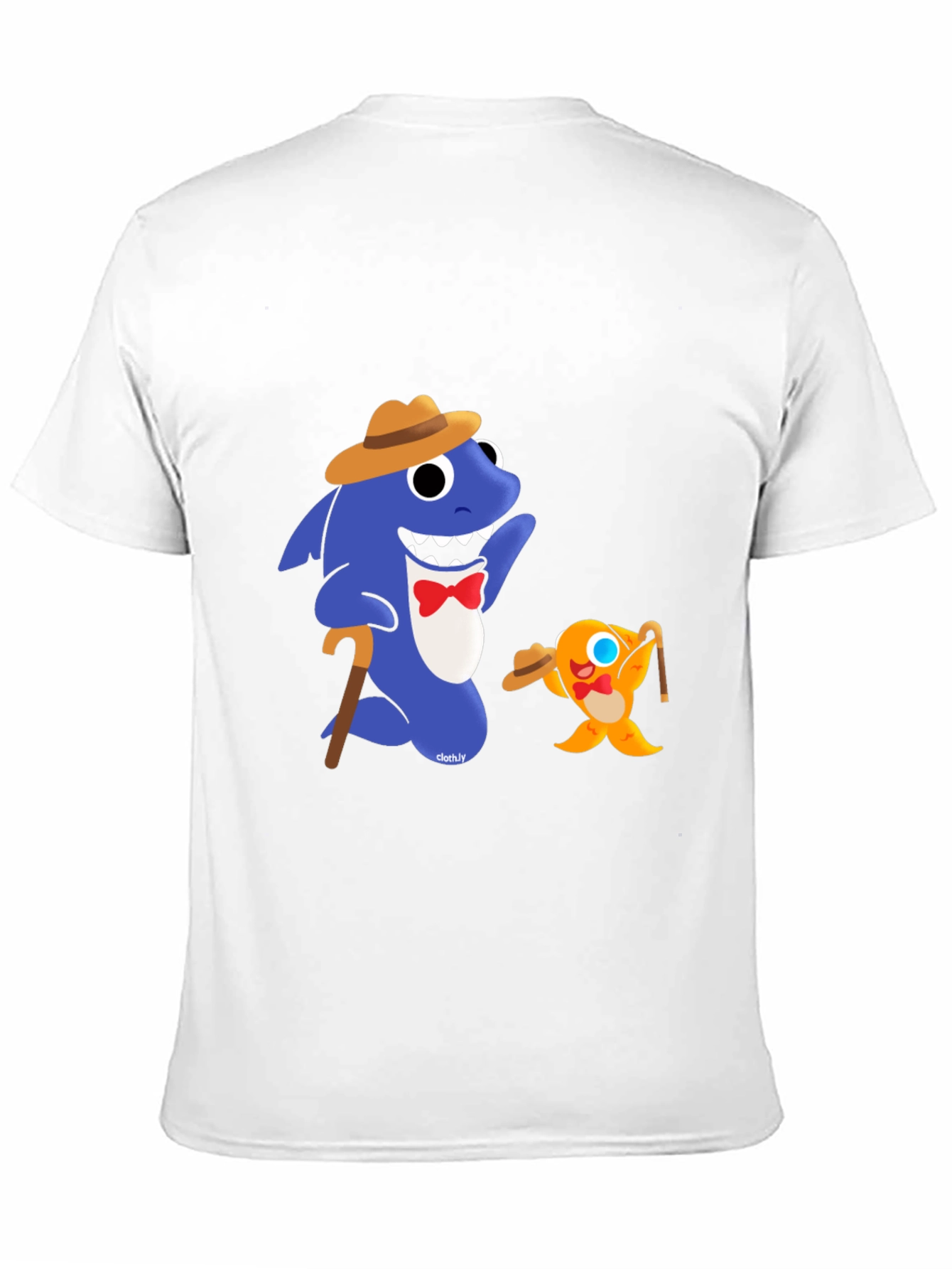 Baby Shark Gangster T-Shirt Funny Cartoon Tee