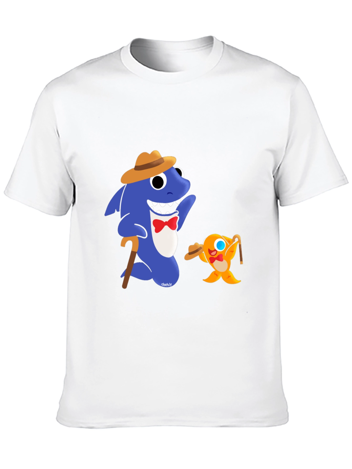 Baby Shark Gangster T-Shirt Funny Cartoon Tee
